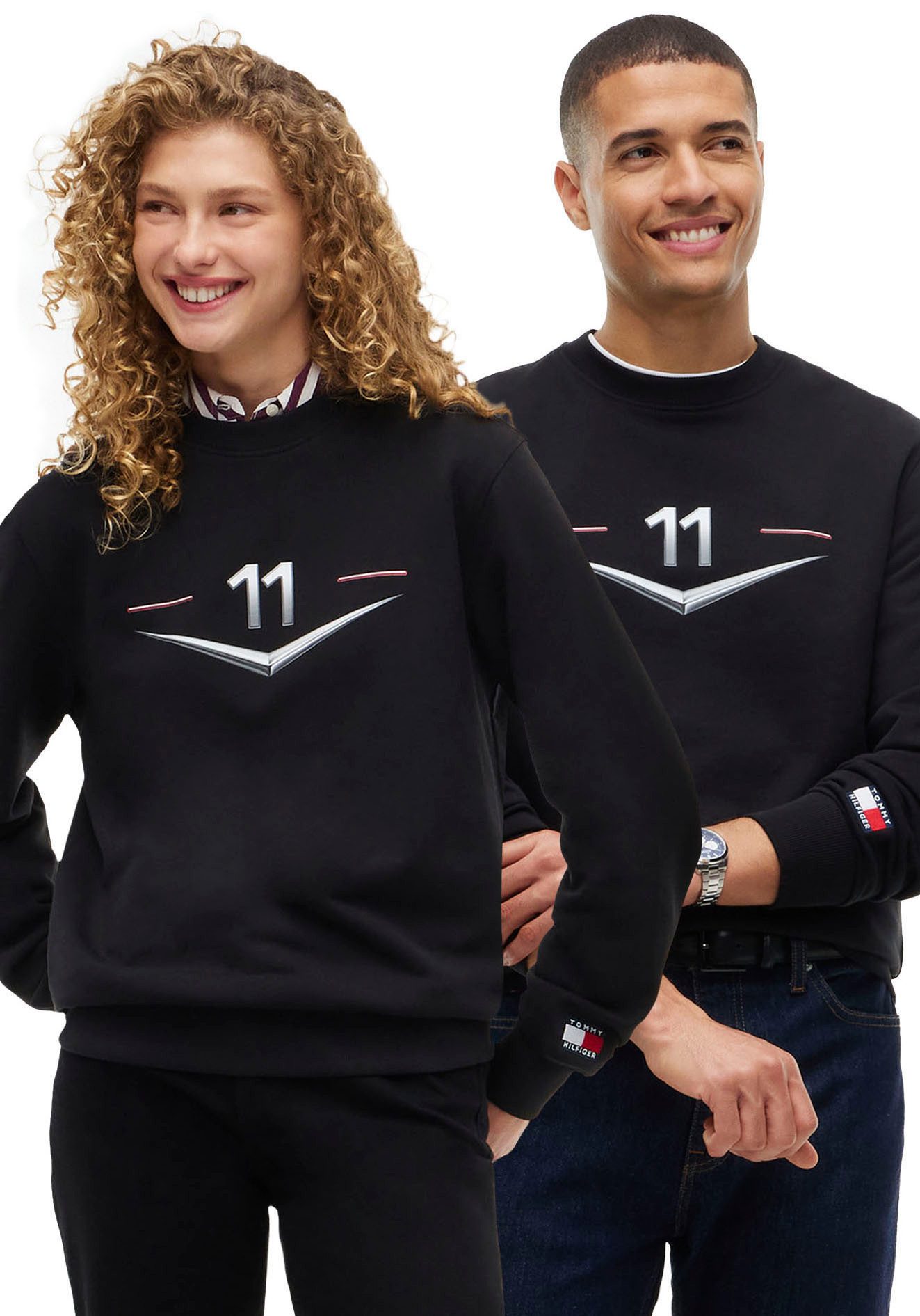 Tommy Hilfiger Sweatshirt TH x Cadillac Formula 1® Team DRIVERS CHEVRON aus Baumwolle, Unisex