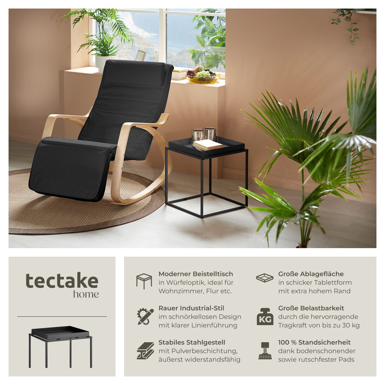 tectake Beistelltisch Cambridge (1-St., 1 tlg), günstig online kaufen
