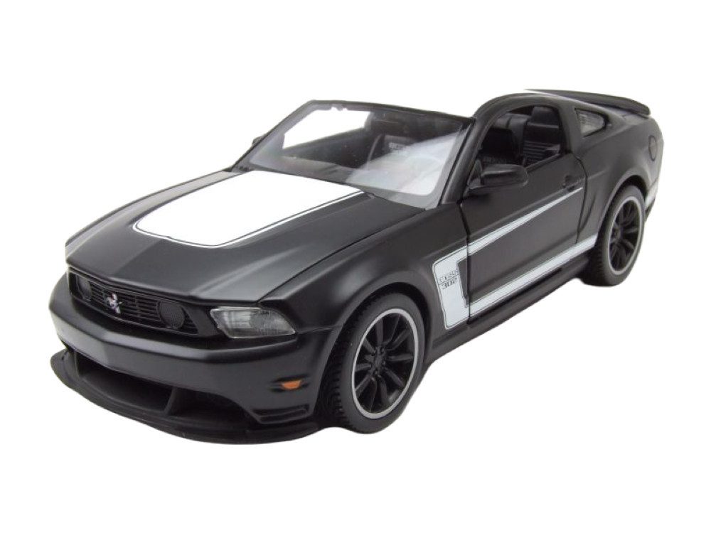 Maisto® Modellauto Ford Mustang Boss 302 matt schwarz, Maßstab 1:24