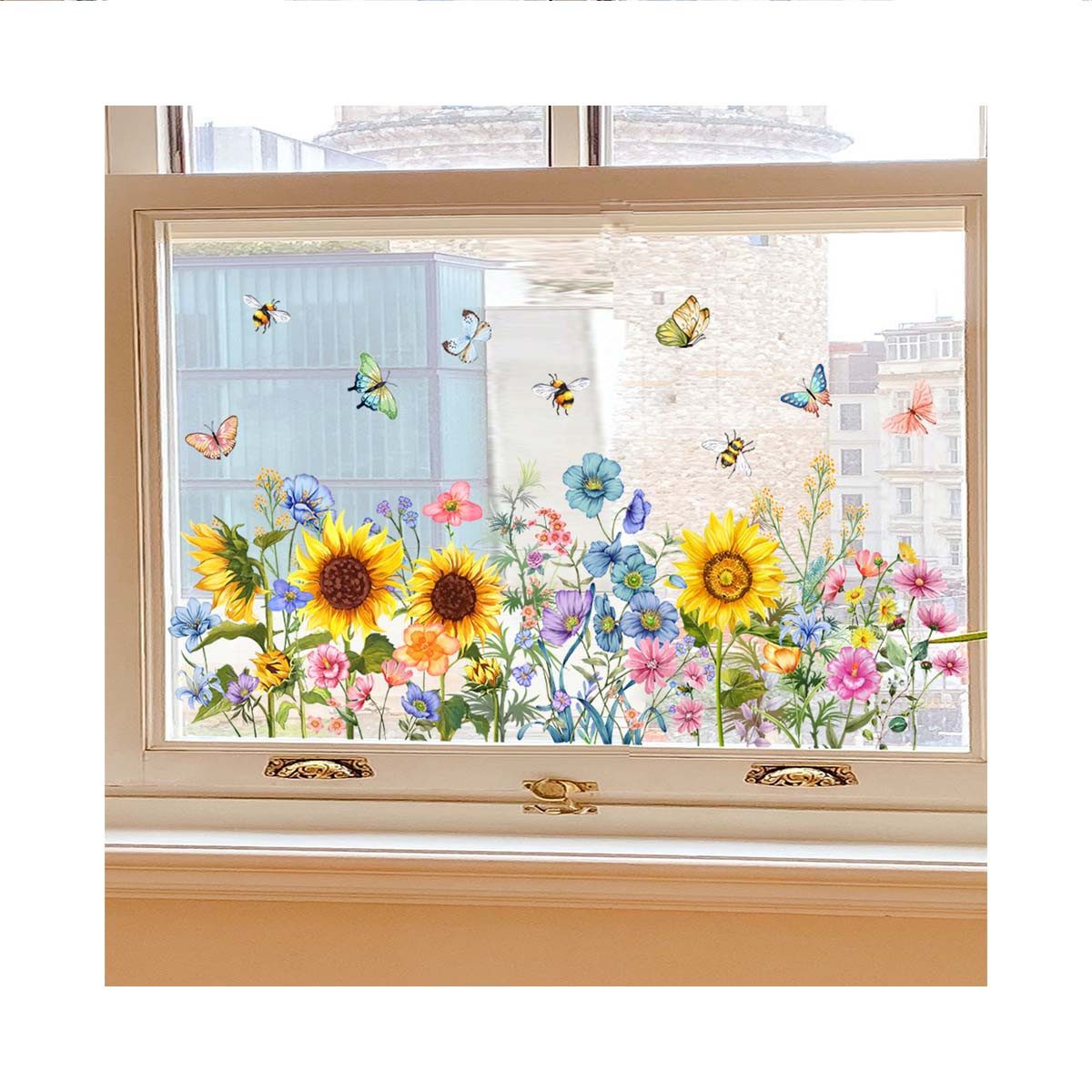 Coonoor Fensterbild Frühling Fenster Aufkleber Garten günstig online kaufen