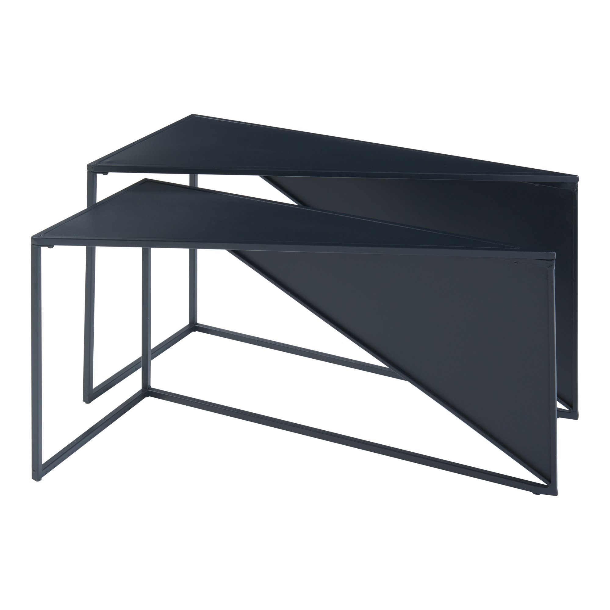 en.casa Satztisch (2-St., 2er Set), »Kungsör« eckige Столешницы Metall Schwarz