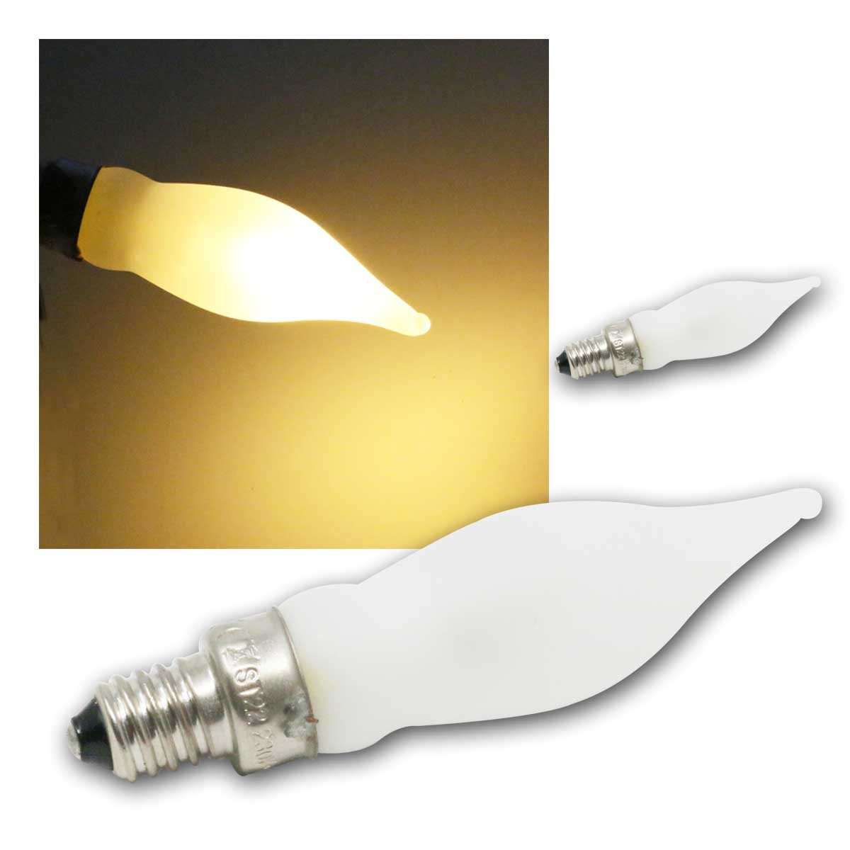 STAR TRADING LED-Leuchtmittel E10 Windstoß Frost 2er Set, 230V, warmweiß, warmweiß