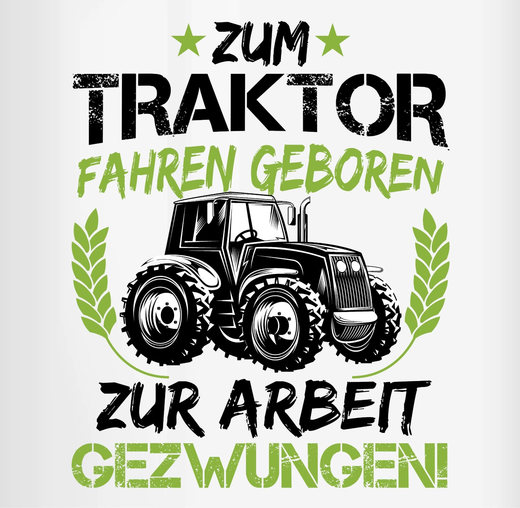 Schwarz 2 Traktor Shirtracer grün/schwarz, Zum Keramik, Tasse - Traktor geboren fahren