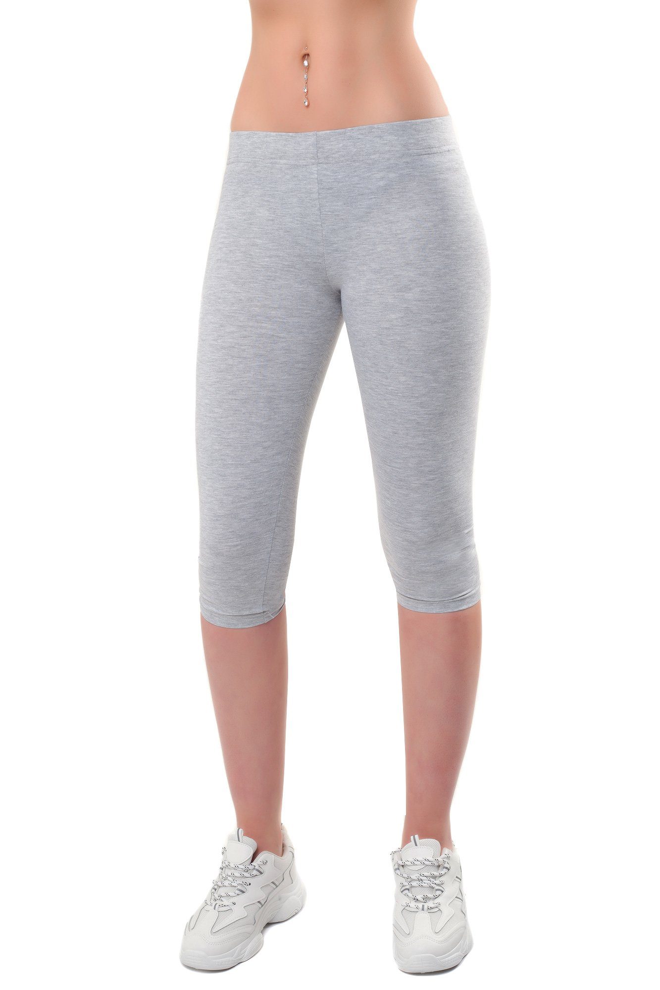 Bongual Caprileggings Damen Capri-Leggins aus Baumwolle-mix günstig online kaufen