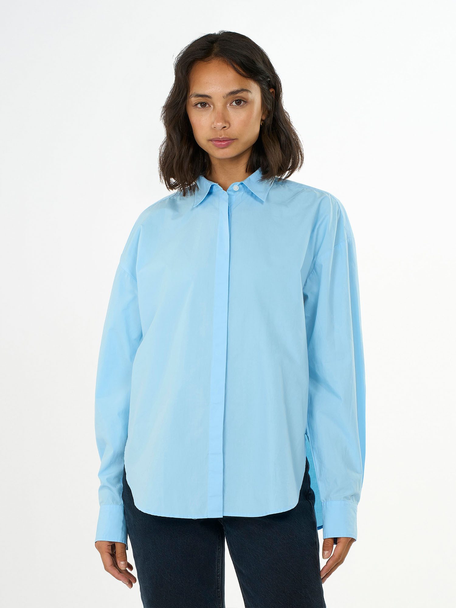 KnowledgeCotton Apparel Hemdbluse Boxy poplin shirt