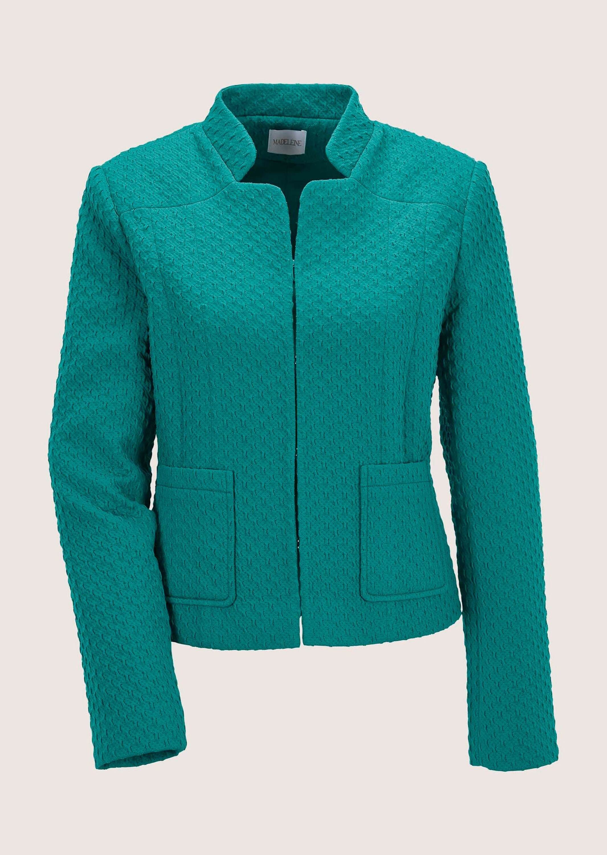 MADELEINE Kurzblazer Stilvoller Businessblazer mit Stehkragen Blazer mit dezentem Hakenverschluss und langen Ärmeln – Bild 5 von 5
