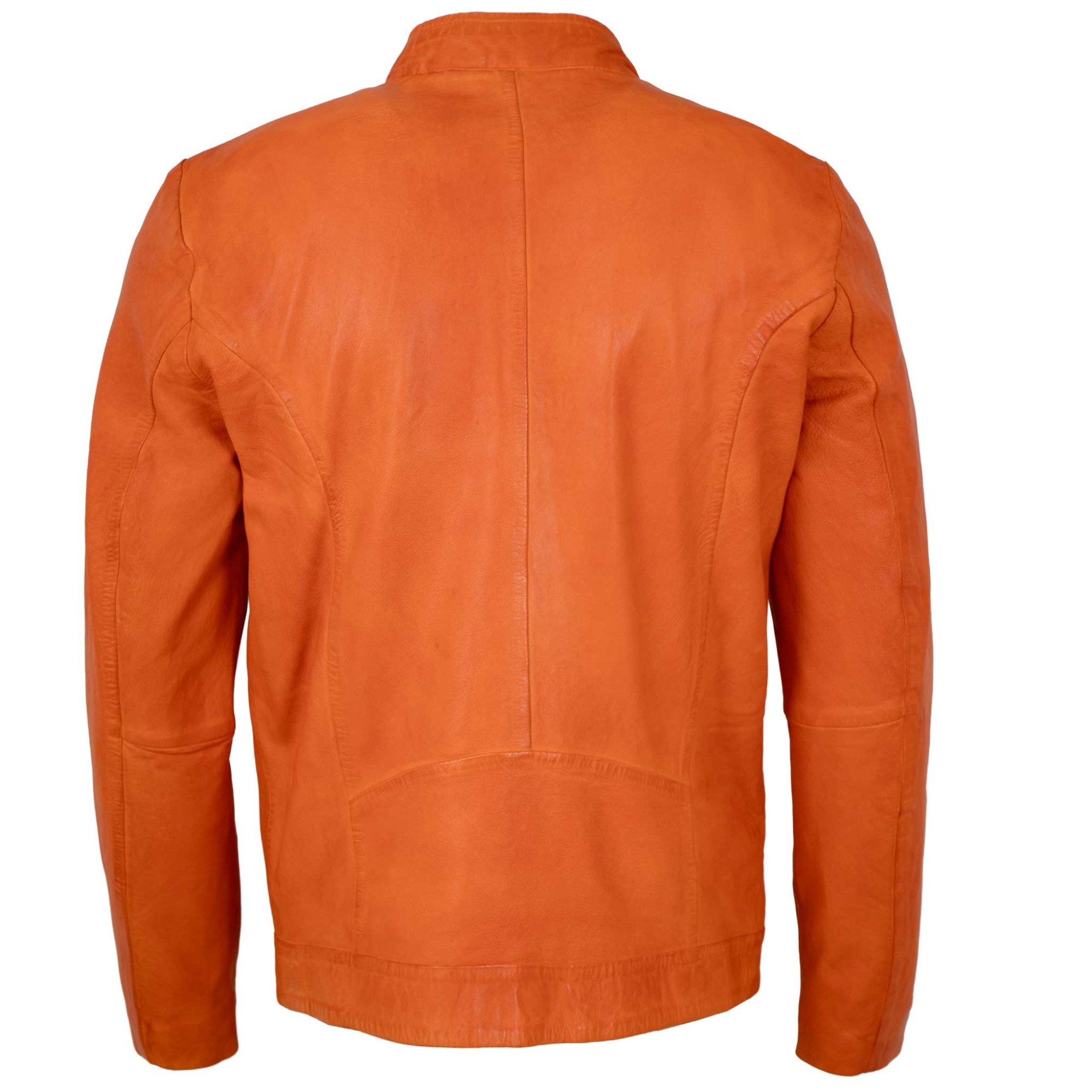 Jilani Lederjacke Kawelo Jilani - Herren Lederjacke Lammnappa orange – Bild 3 von 5