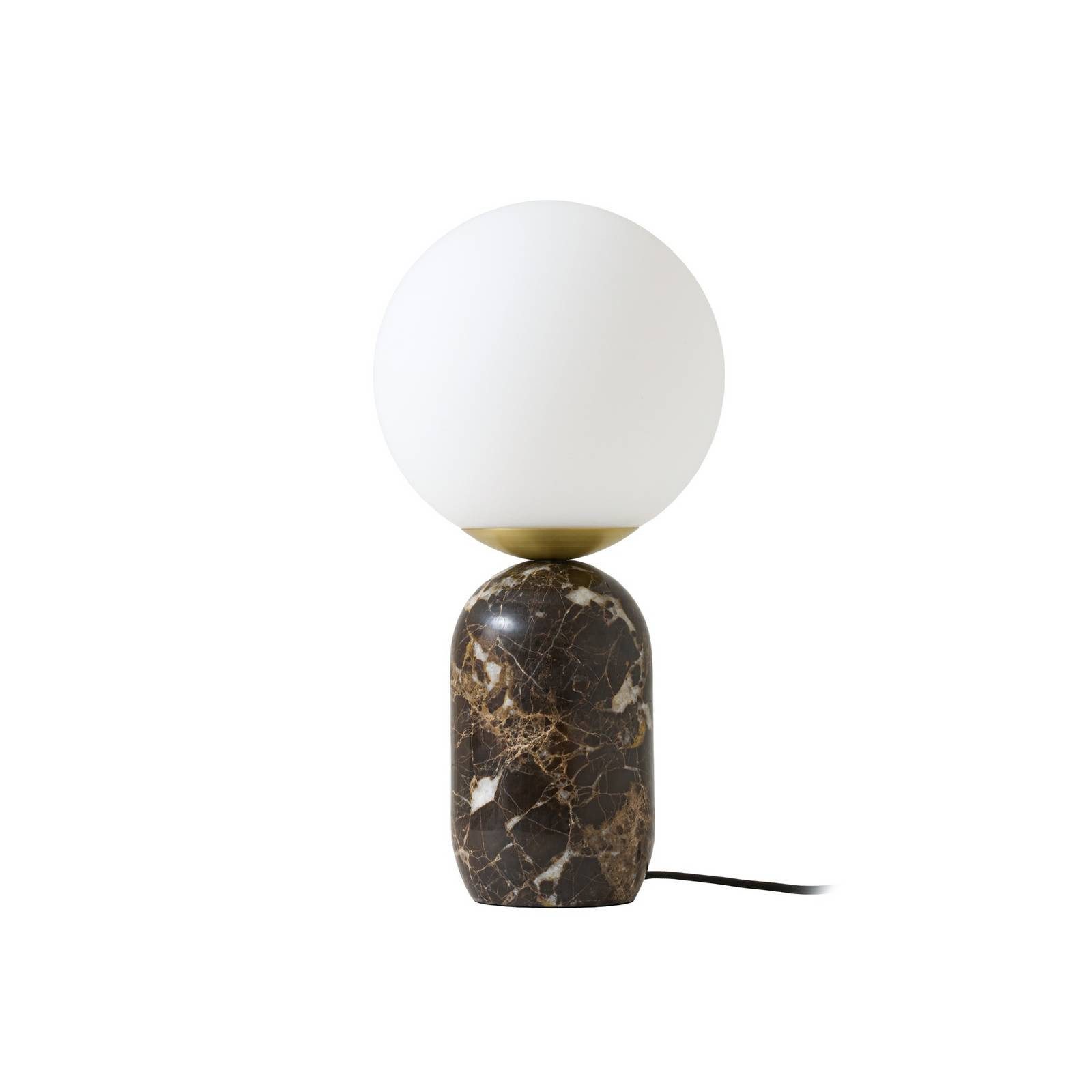 Lindby Tischleuchte Lennes, Stein Braun IP20, 1 x 15 W LED