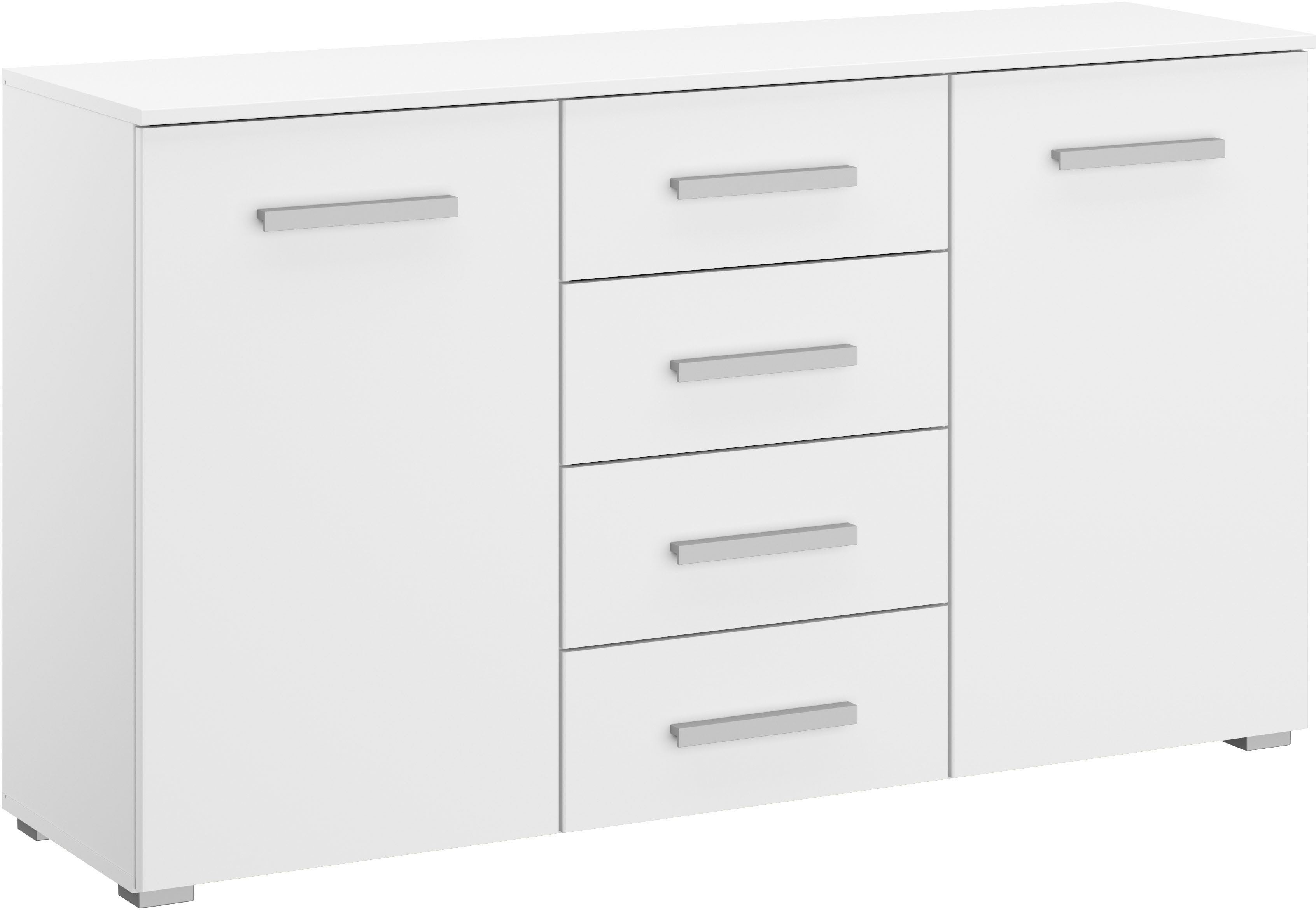 OTTO home Schubkastenkommode Kommode Sideboard Schubladenkommode Schlafzimmerkommode KOLUNA (Breite 120 cm mit moderner Dekorfront), vier große Schubladen, mit insgesamt 4 Einlegeböden MADE IN GERMANY
