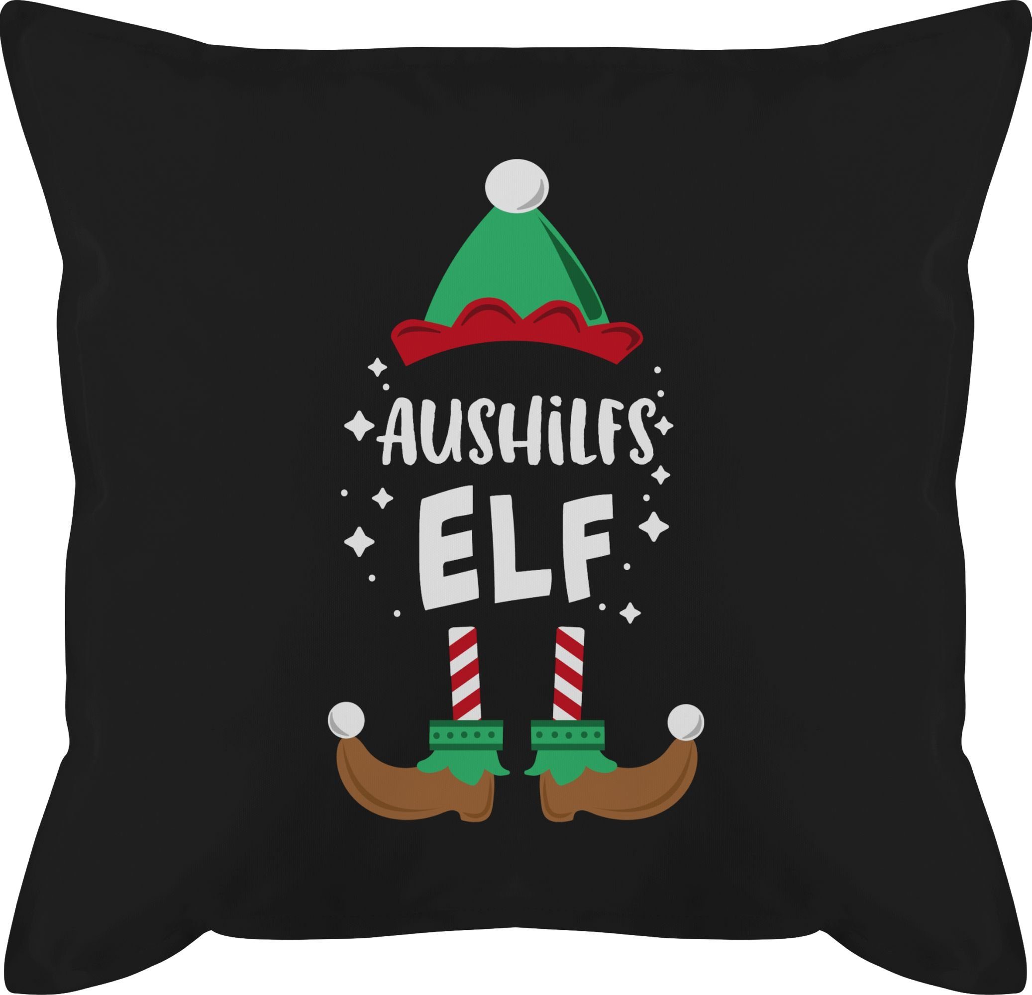 Shirtracer Dekokissen Weihnachten Aushilfs-Elf, Weihnachtskissen Christmas 1 Schwarz