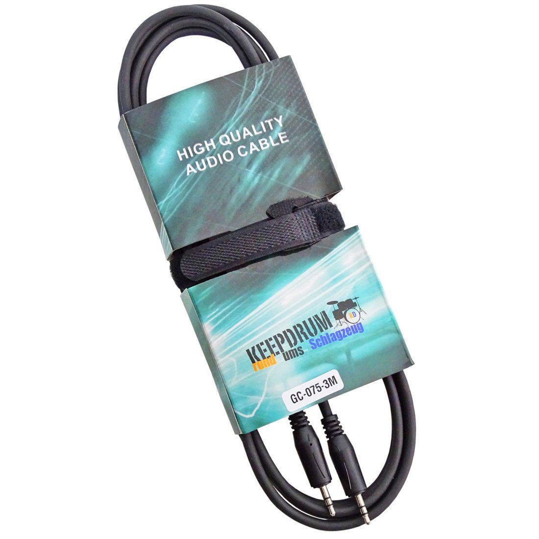 keepdrum keepdrum GC075 Klinkenkabel 3,5mm Stereo 3m Audio-Kabel, (300 cm), Klinkenkabel 3,5mm