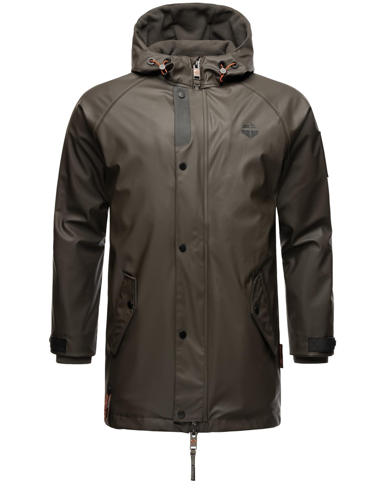 Stone Harbour Regenjacke Rihaa Gummierter Regenparka mit Fleece-Innenfutter
