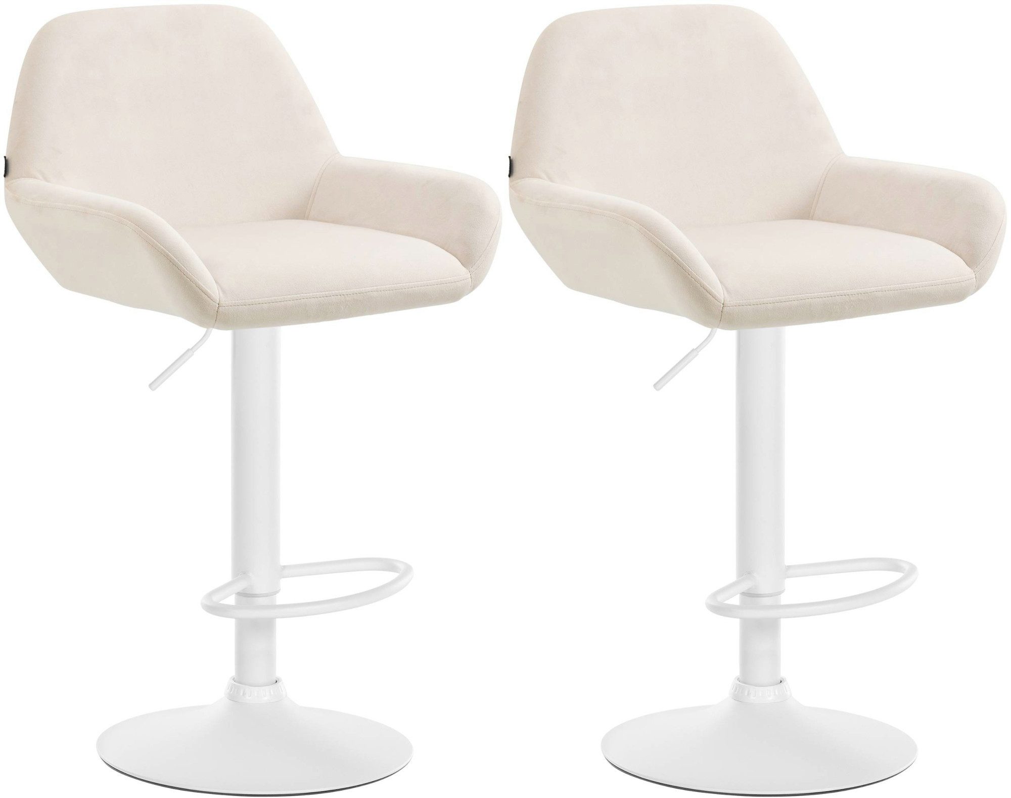 CLP Barhocker Braga Samt (2er Set, 2 St., 2er), drehbar und stufenlos höhen günstig online kaufen