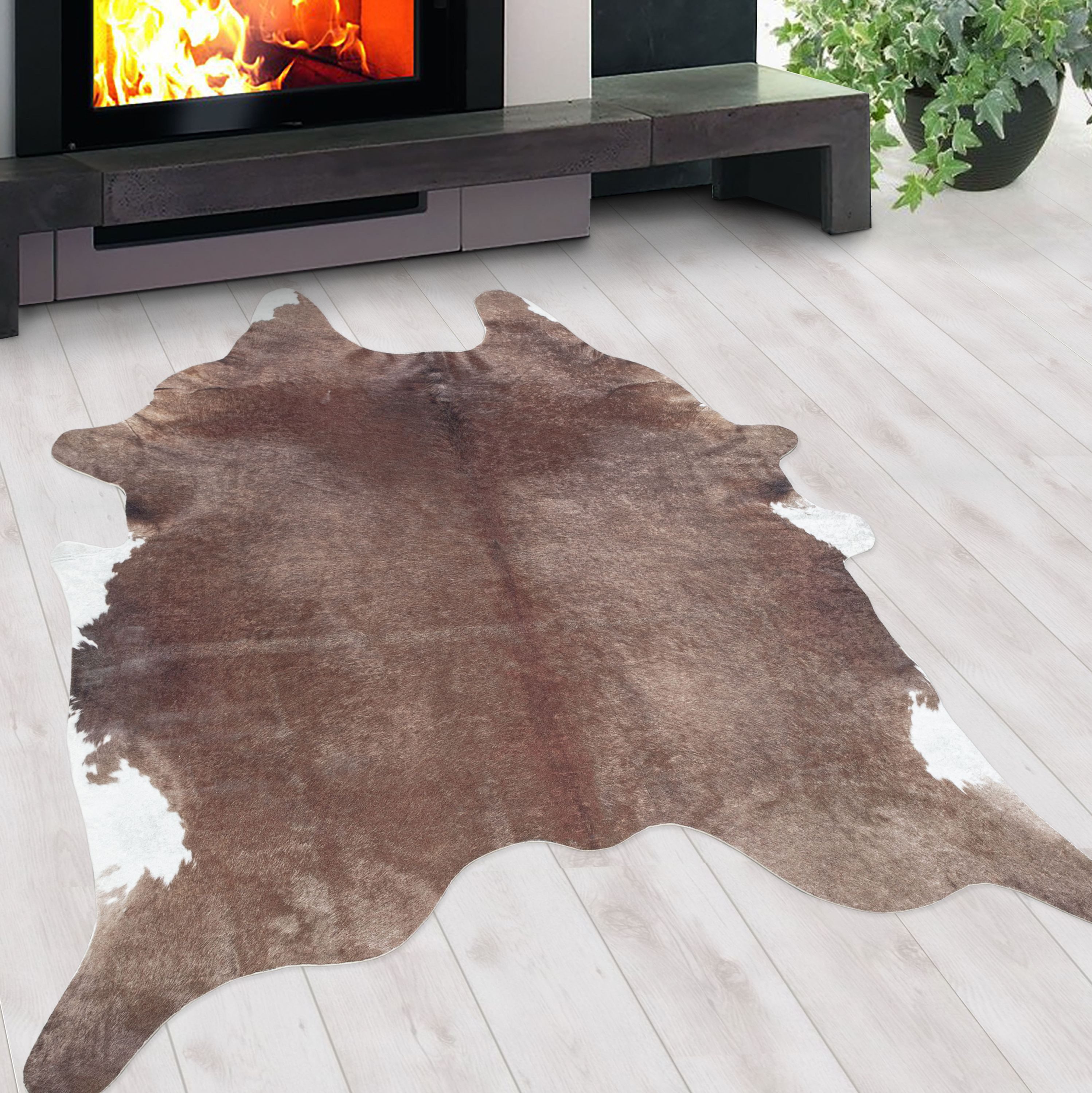 Teppium Teppich Rindsleder Imitat, Rund, Höhe: günstig online kaufen