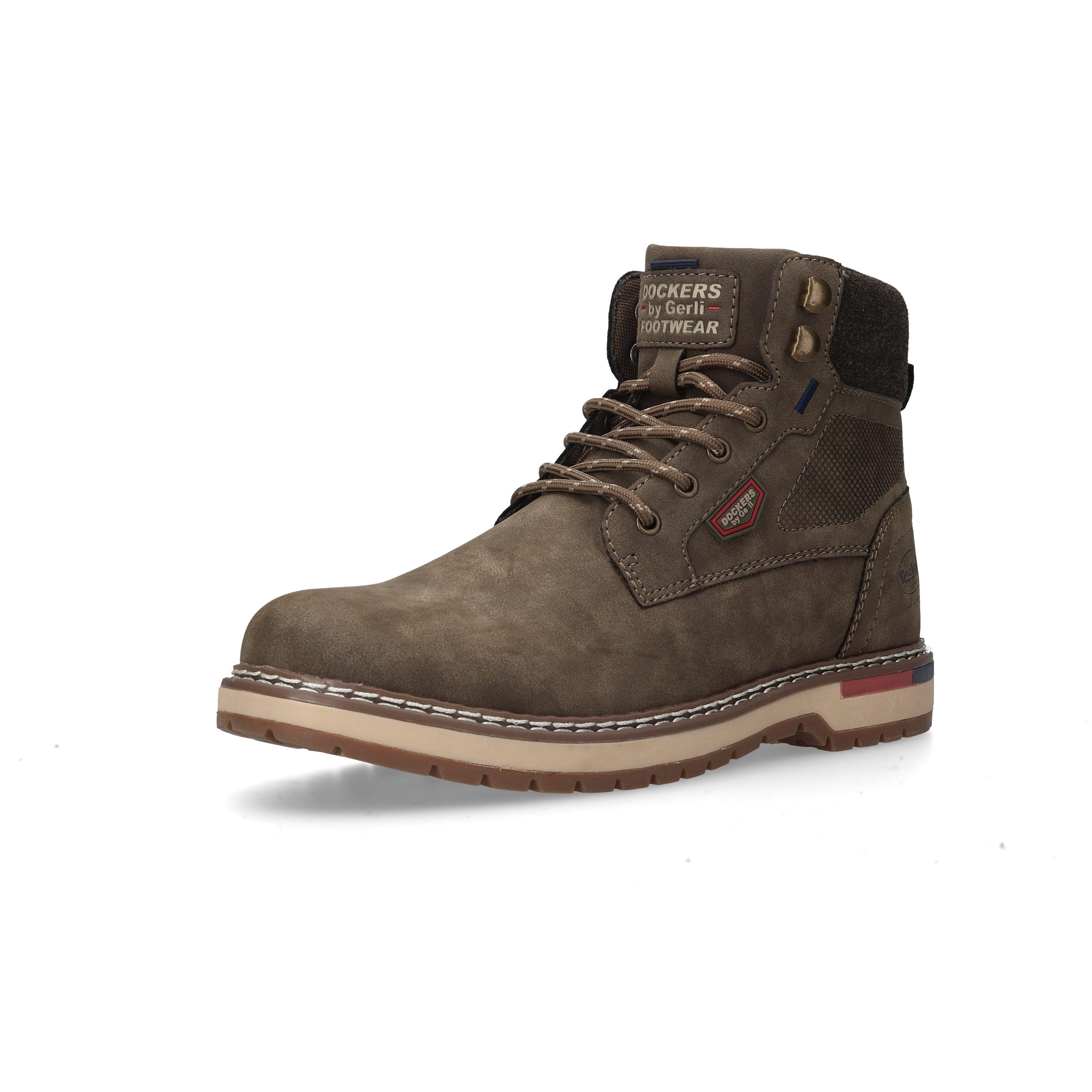 Dockers by Gerli Schnürboots Schnürstiefelette, Workerboots mit Reißverschluss