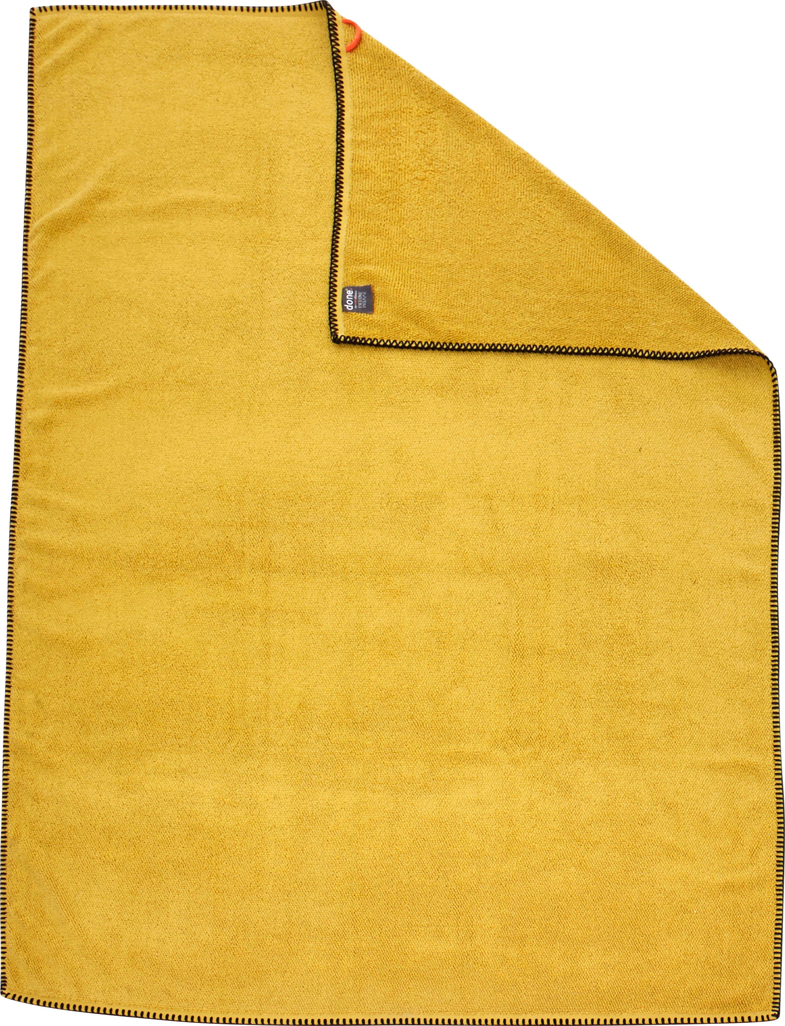 done.® Duschtuch Deluxe Prime, Zwirnfrottee (1-St), Uni-Farben, aus hochwertigem Zwirnfrottier, mit Ziernaht