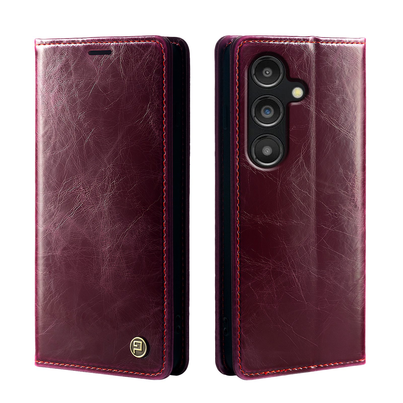 Tec-Expert Handyhülle Tasche Hülle für Samsung Galaxy S25 6.17 Zoll, 6.17, Cover Klapphülle Case mit Kartenfach RFID Schutz aufstellbar