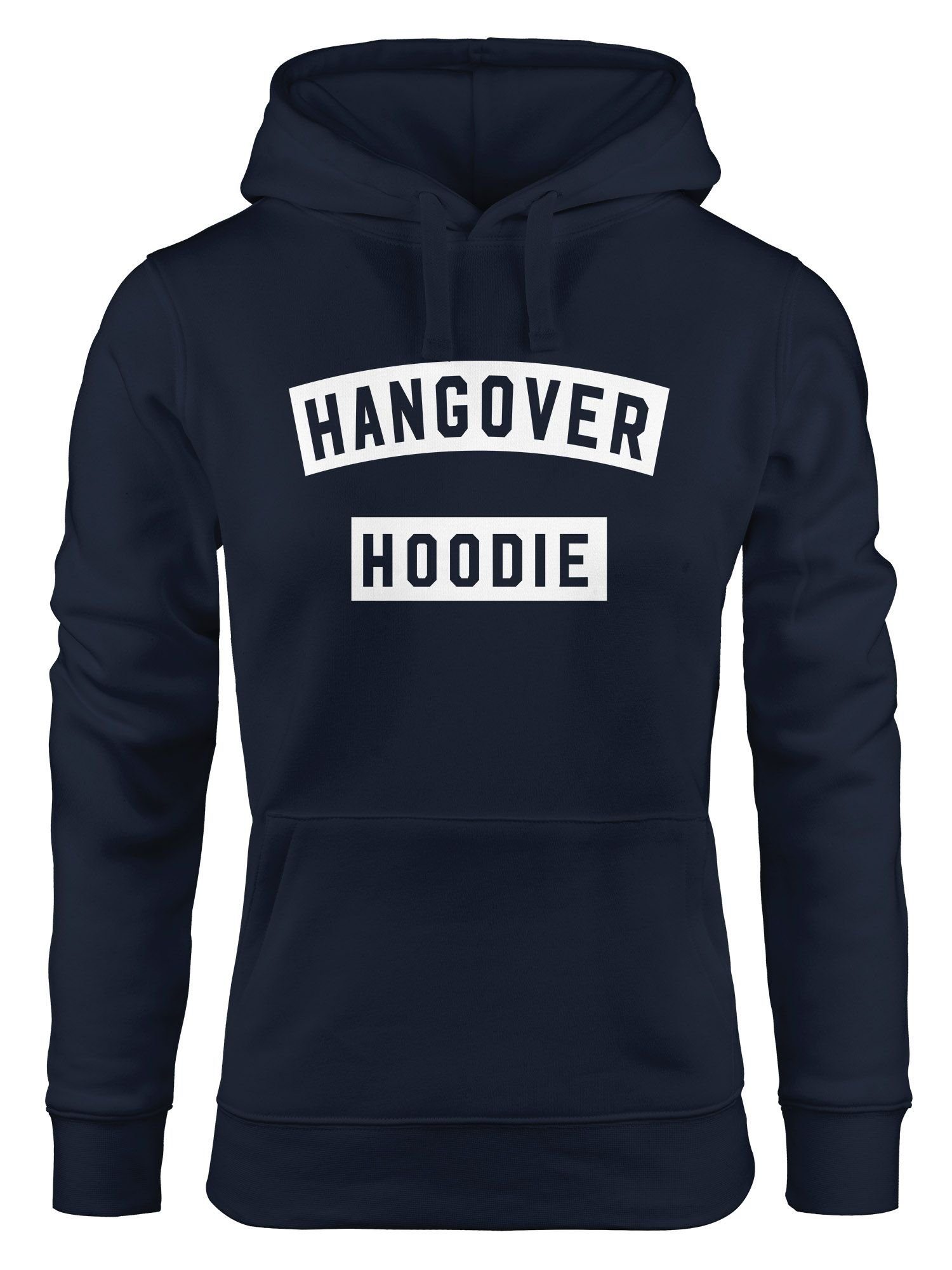 Kapuzen-Pullover Damen Hoodie Hangover Hoodie Moonworks® MoonWorks navy