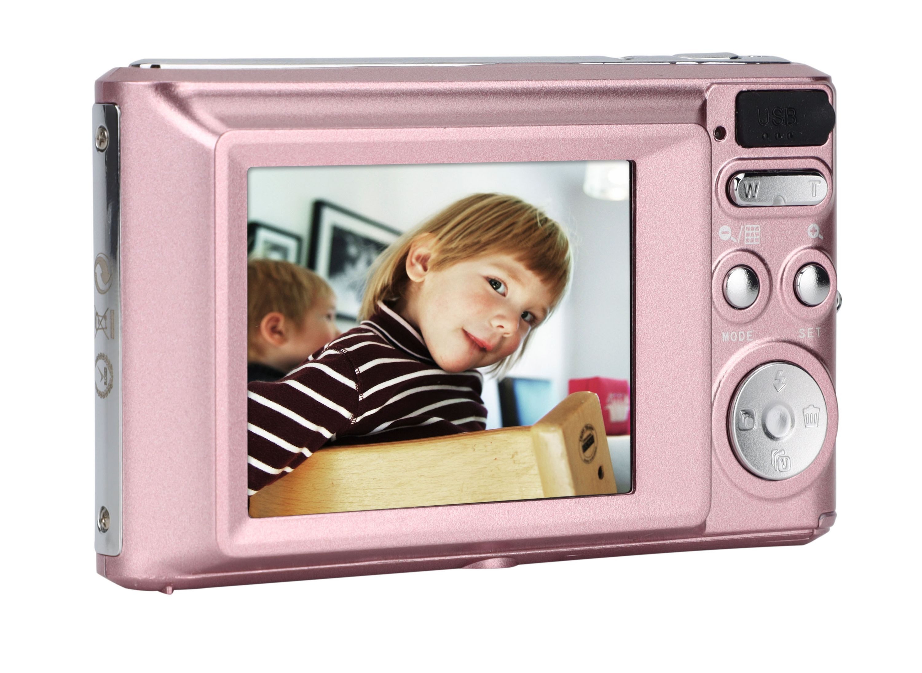 AgfaPhoto DC5200PINK Kompaktkamera (21 MP, CMOS-Sensor, 21 Megapixel, 720p Videoaufnahmen, Kompakt)
