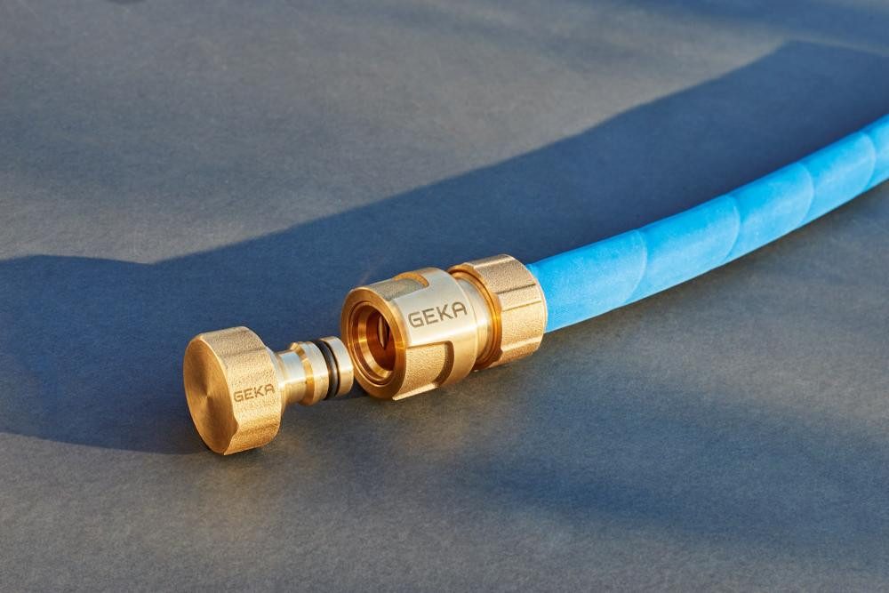 Schlauchkupplung GEKA plus-Verschluss- Stecker, Stecksystem, KTW, Messing SB