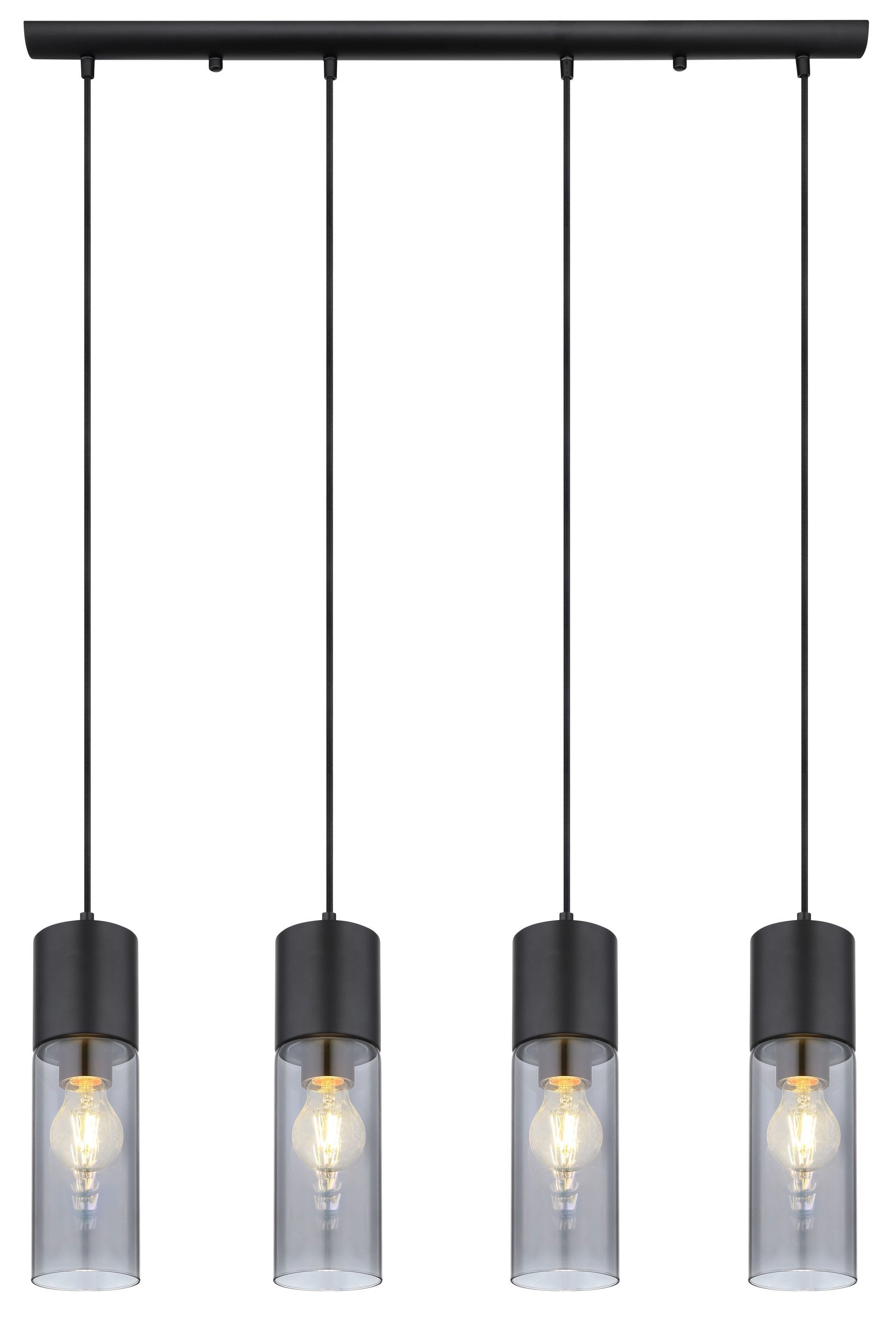 GLOBO LIGHTING Pendelleuchte ANNIKA, ohne Leuchtmittel, Höhe kürzbar, Glas, Essbereich, Wohnzimmer