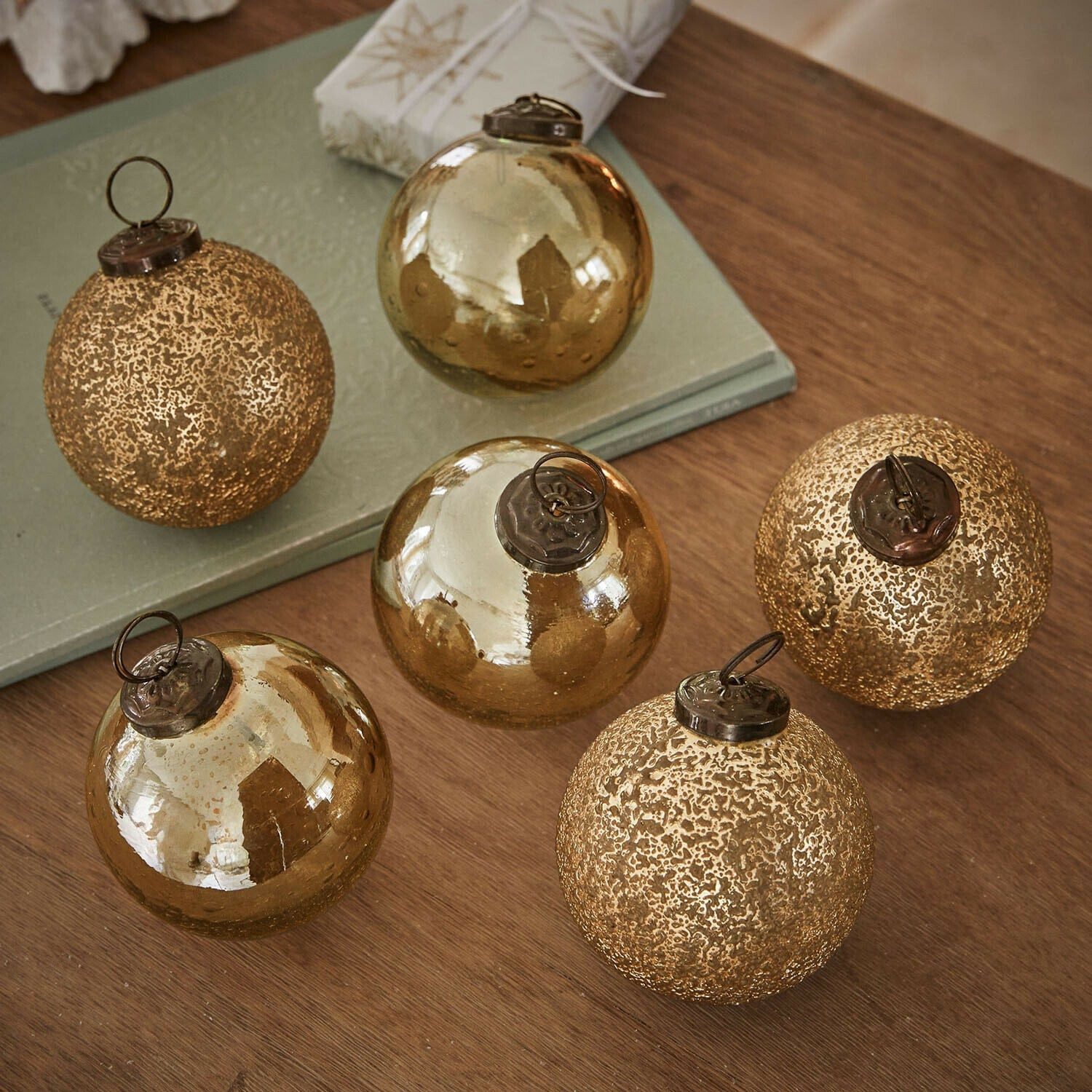 Mirabeau Christbaumschmuck Weihnachtskugel 6er Set Fioravino silber/messing, none
