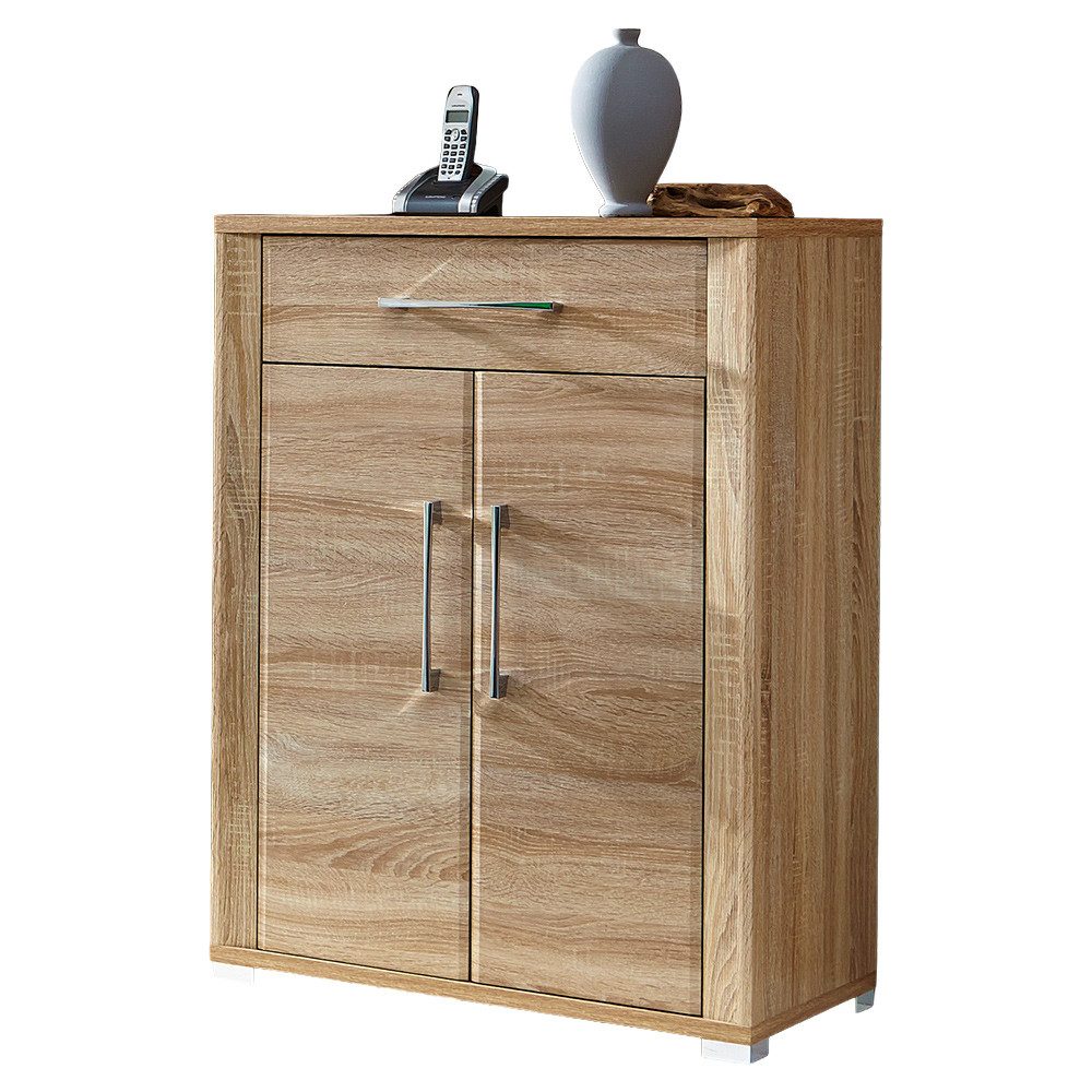 Lomadox Schuhschrank GOCH-36 mit Schubkasten und 2 Türen Eiche Sonoma hell B/H/T 74x100x40cm