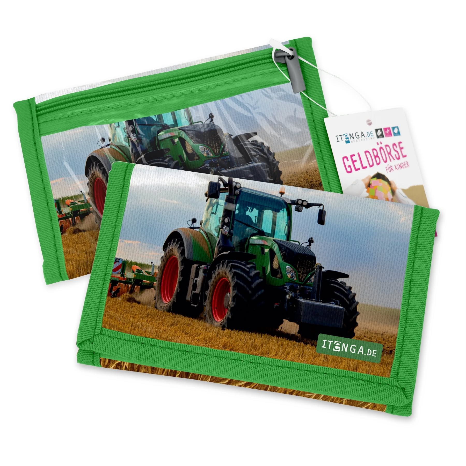 itenga Brustbeutel itenga Brustbeutel - TRAKTOR IM FELD - Geld Beutel Börse Schlaufe Poly
