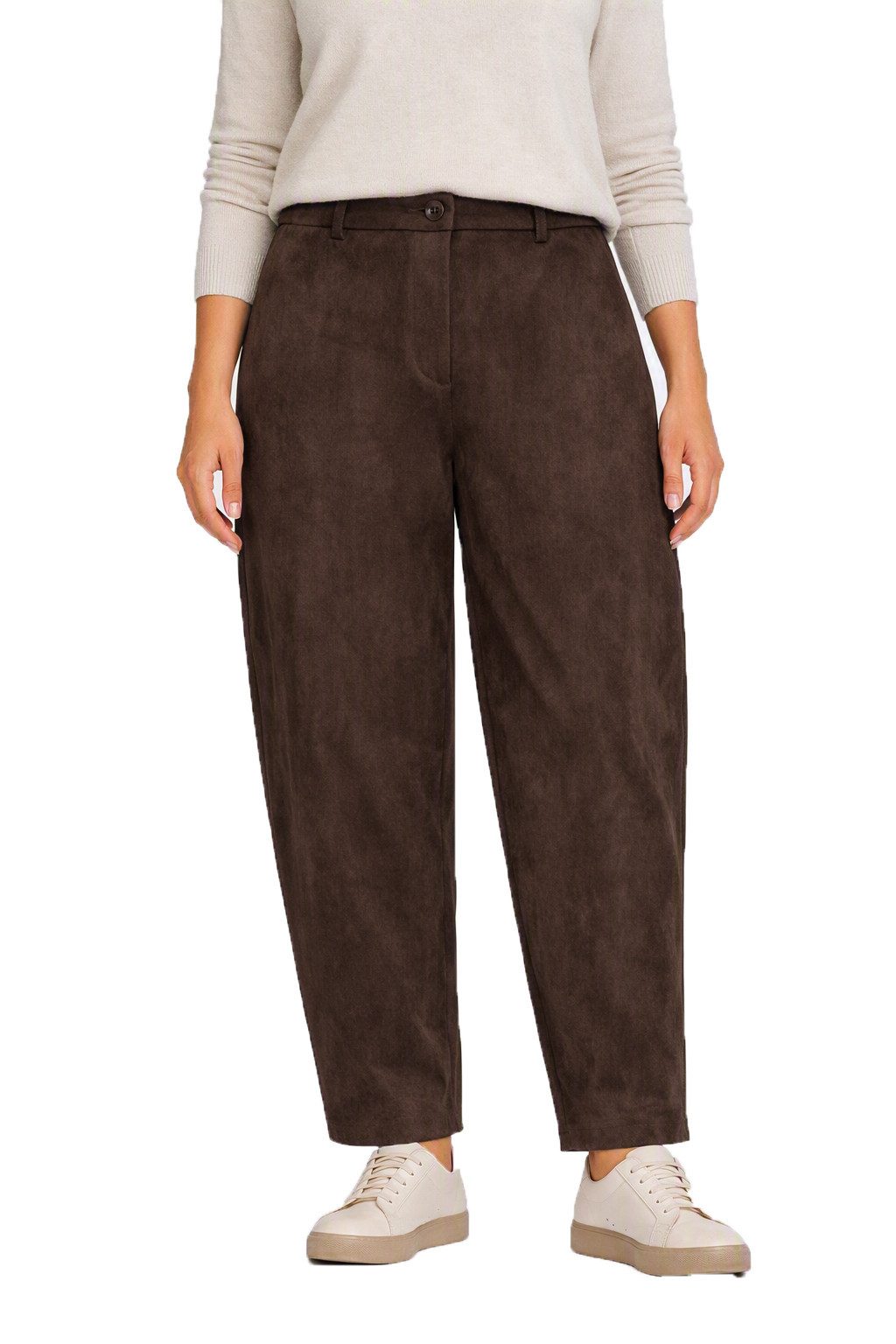 Raffaello Rossi Lederhose Raffaelo Rossi Velourslederhose in O‑Shape (Lederoptik) (1-tlg)