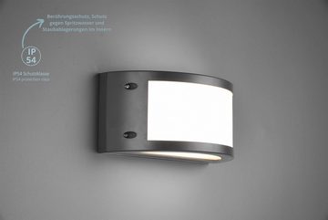 lightling LED Außen-Wandleuchte Skender, LED fest integriert, warmweiß, moderne Außenlampe mit Spritzwasserschutz