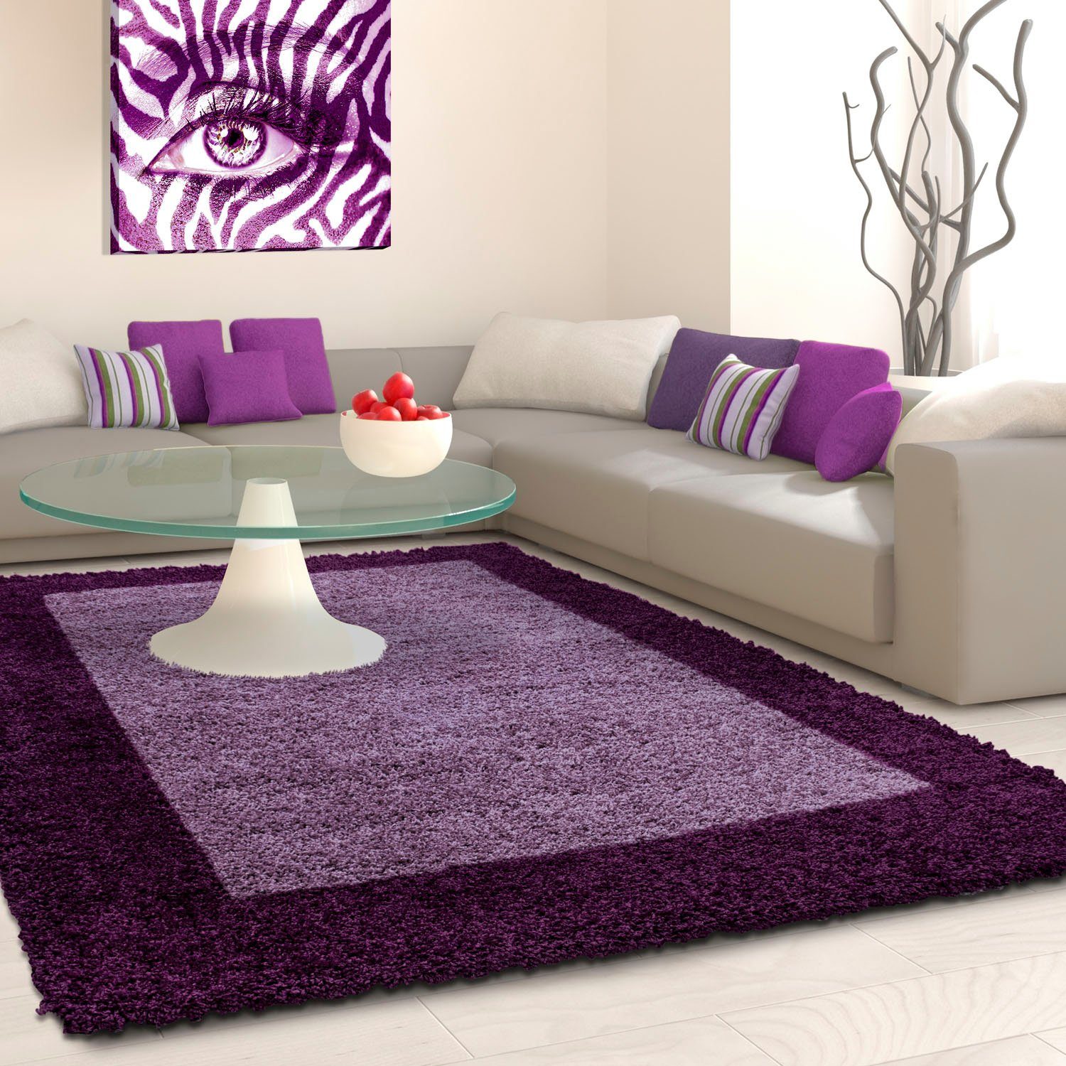 Ayyildiz Teppiche Hochflor-Teppich Life Shaggy 1503, rechteckig, Höhe: 30 mm, als Läufer und in rund erhältlich, Shaggy, Langflor, Wohnzimmer