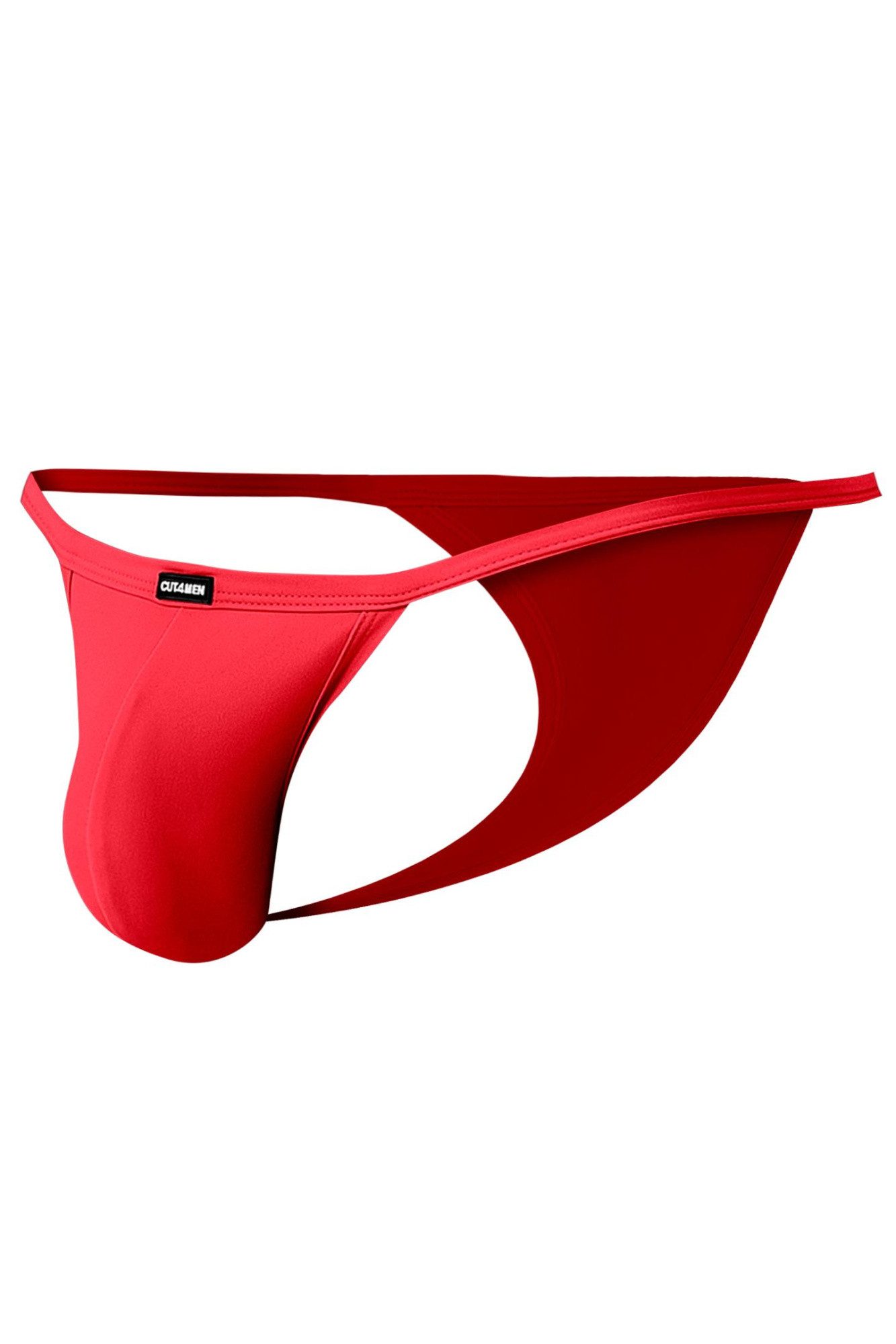 CUT4MEN String Roter Männer Tanga aus Netz Material elastisch transparent Herren Stri