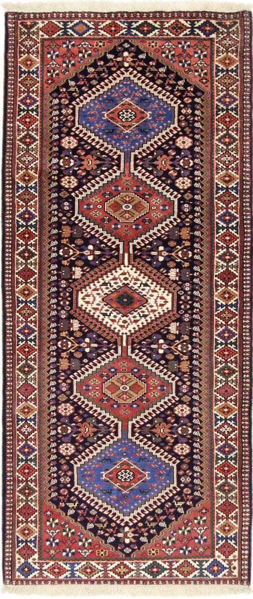 Orientteppich Shiraz Aliabad 89x204 Handgeknüpfter Orientteppich / Perserteppich, Nain Trading, rechteckig, Höhe: 12 mm
