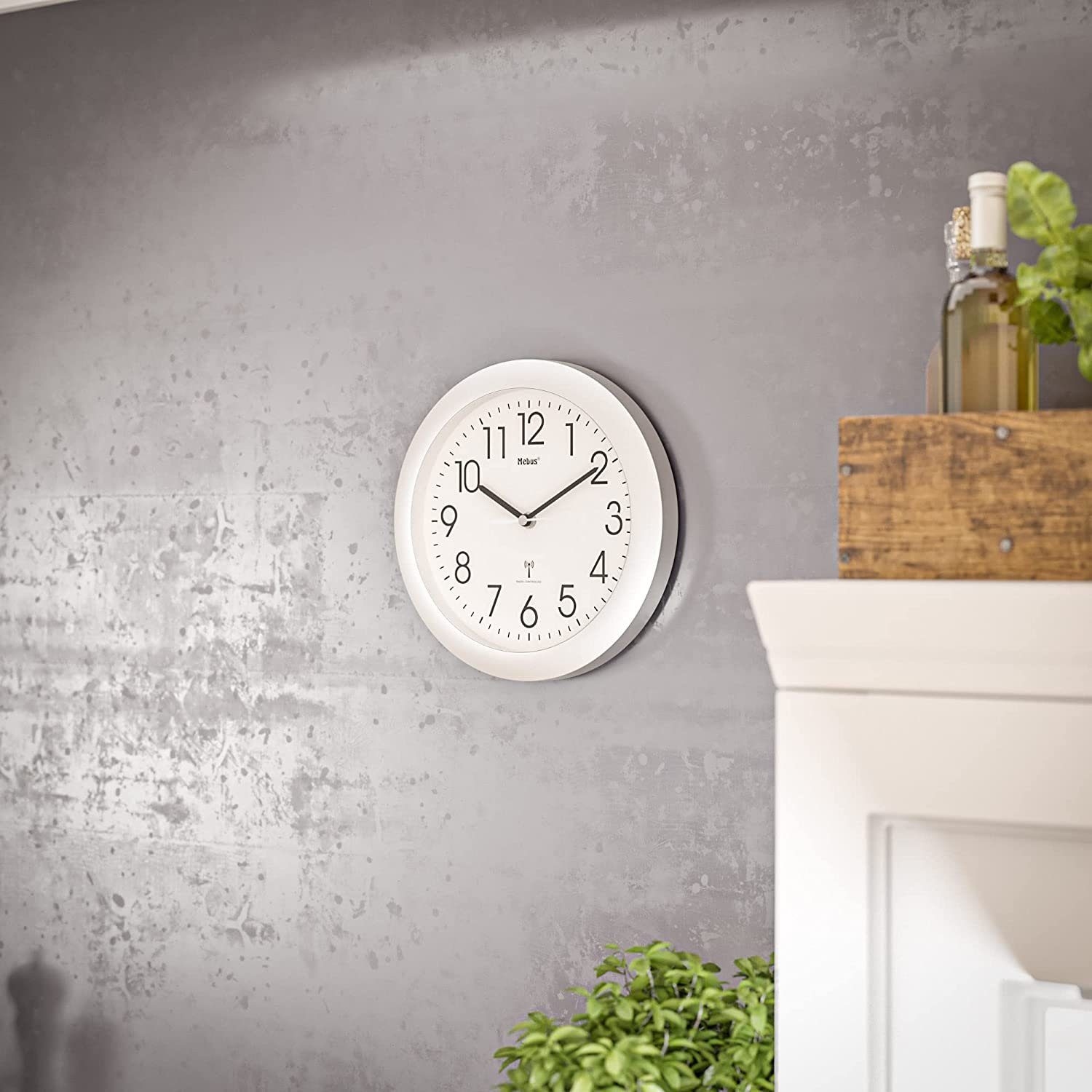 Mebus Uhr Mebus 52451 Funk-Wanduhr