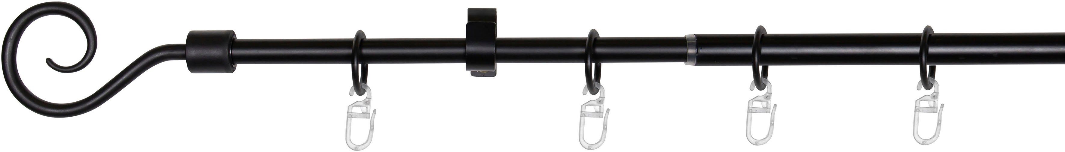 mydeco Gardinenstange Hook, 1-läufig, ausziehbar, mit Bohren, verschraubt, Aluminium