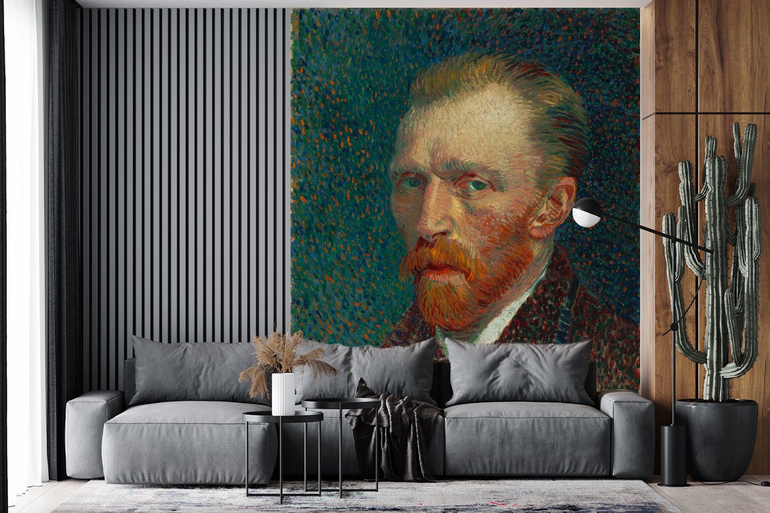 Vincent Gogh, MuchoWow (3 Vliestapete Wohnzimmer St), Fototapete Matt, van - Küche, für bedruckt, Fototapete Schlafzimmer Selbstporträt