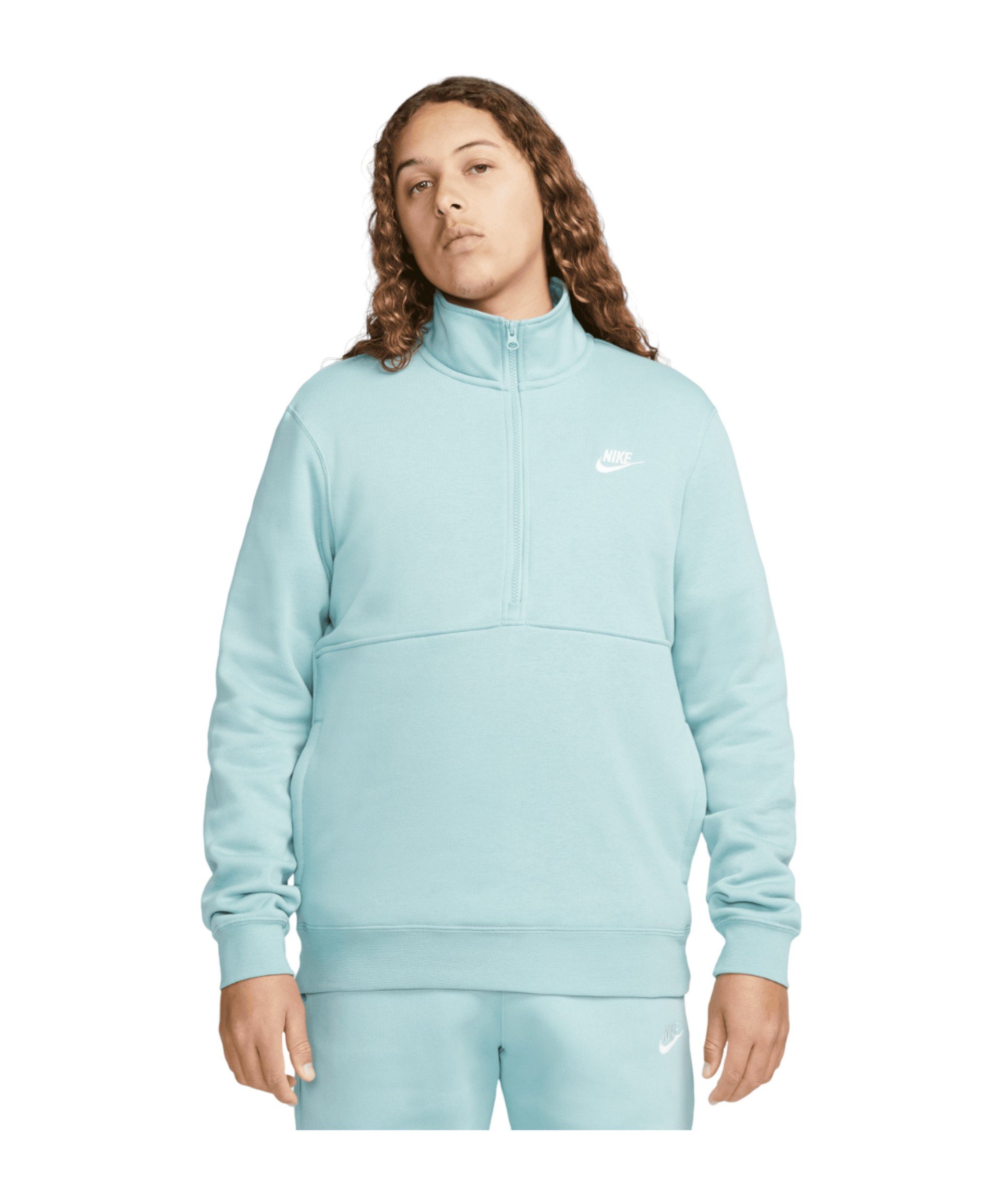 Sweatshirt Sportswear Sweatshirt Nike Club HalfZip blauweiss