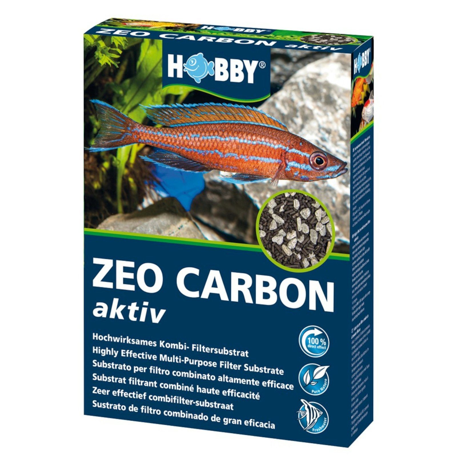 HOBBY Filtersubstrat Zeo Carbon aktiv 500 g - hochwirksames Kombi-Filtersubstrat
