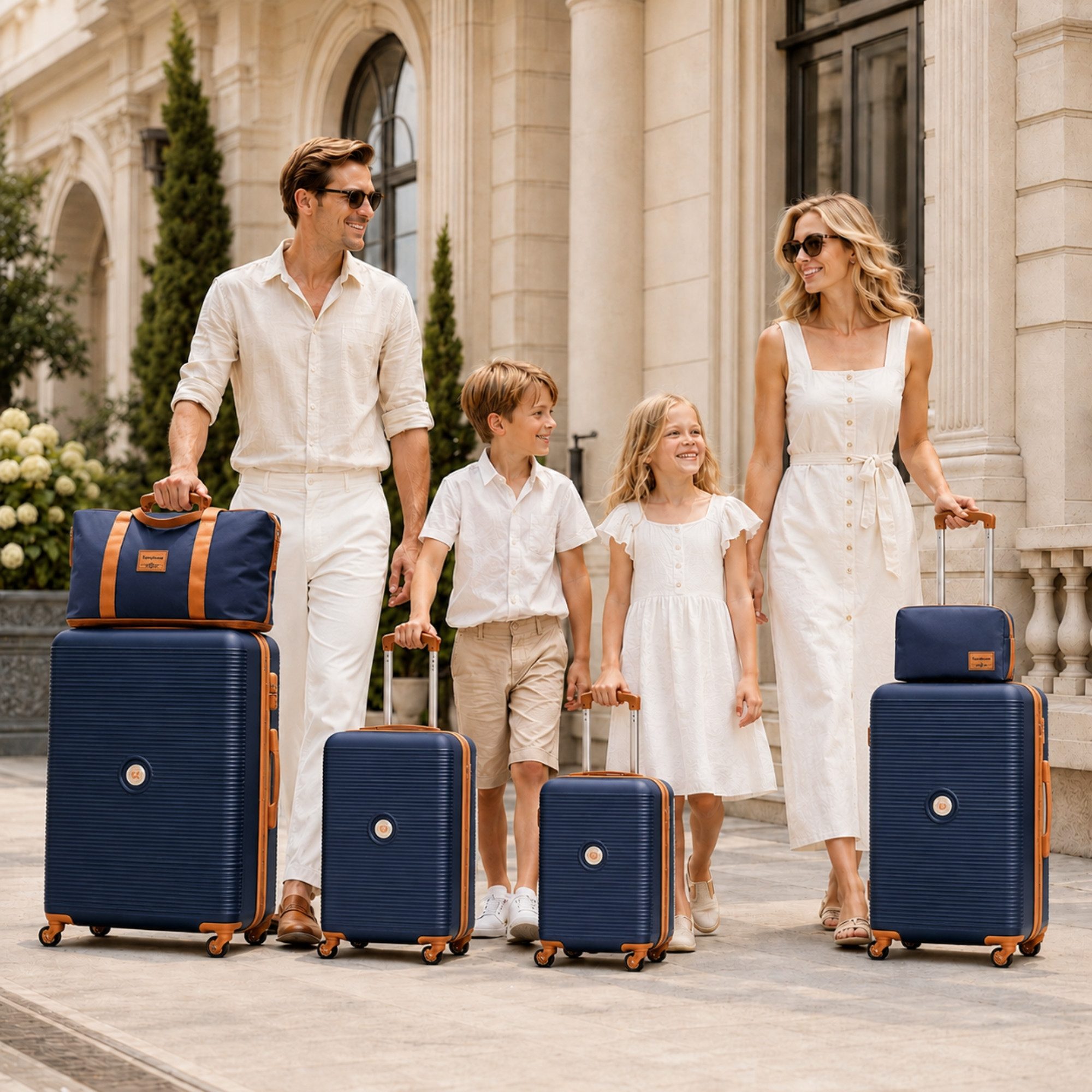 Travelhouse Trolleyset Bari, 4 Rollen, (Spar-Set, 6 tlg., Hartschalen Trolley-Set 6-teilig) – Bild 2 von 5