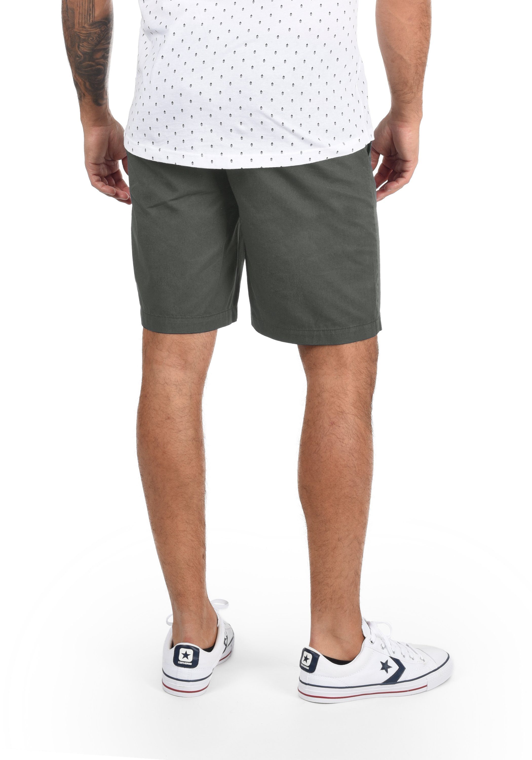 zwei mit SDThement (2890) Dark Gesäßtaschen !Solid Grey Chinoshorts Hose verdeckten kurze