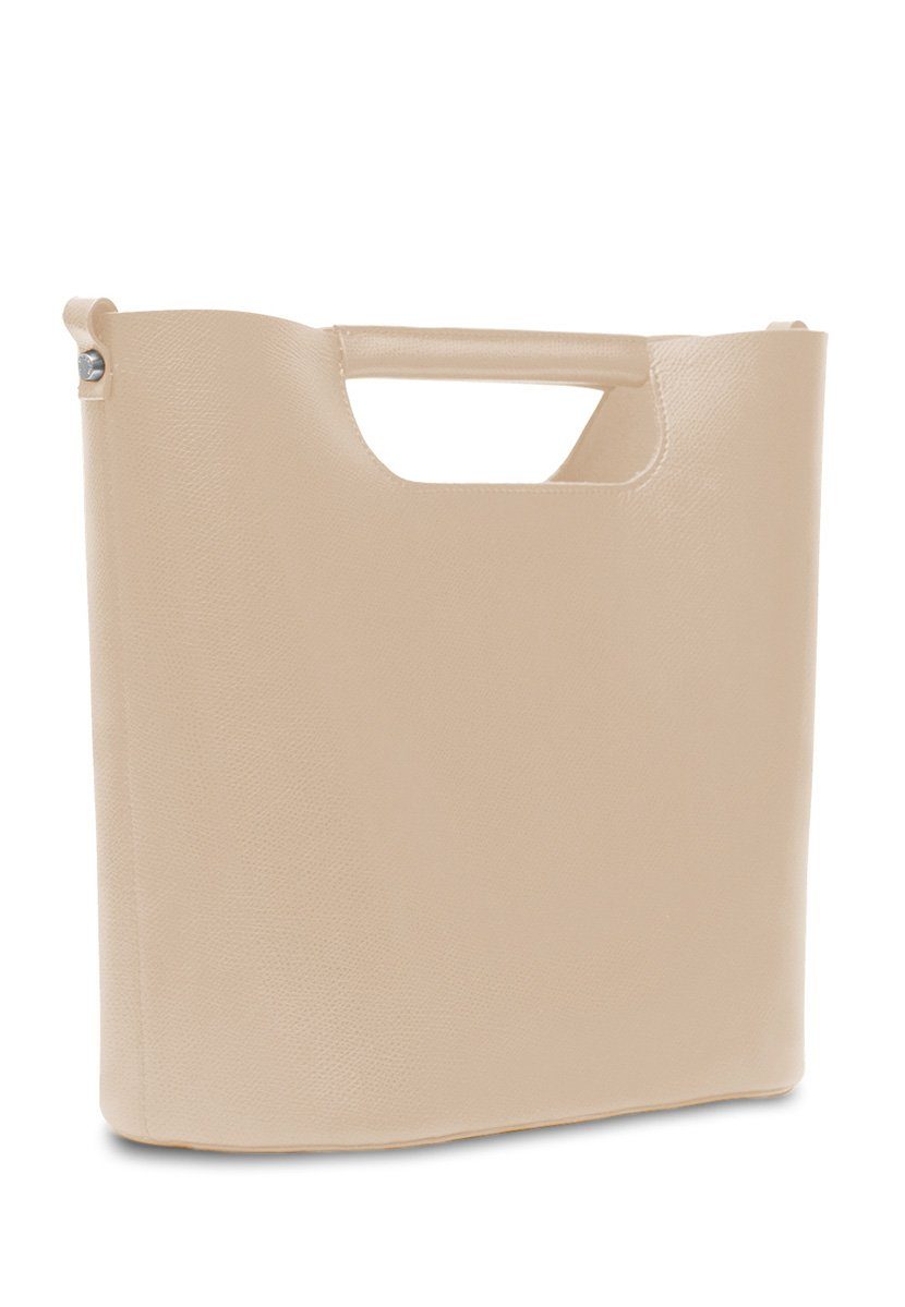 Crocus Schultertasche GRETCHEN aus beige Rindsleder italienischem Shoulderbag,