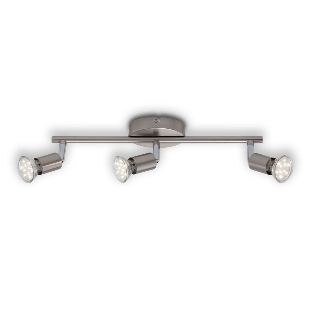 Briloner Leuchten LED Deckenleuchte 2767-032, LED wechselbar, 2700K - Extra-Warmweiß, matt-nickel, GU10, Deckenlampe