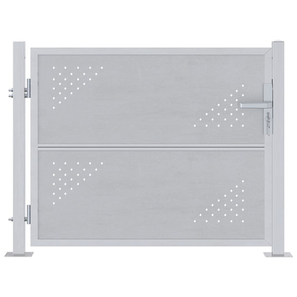 vidaXL Gartentor Gartentor mit Schloss Silber 85 x 70 cm Edelstahl