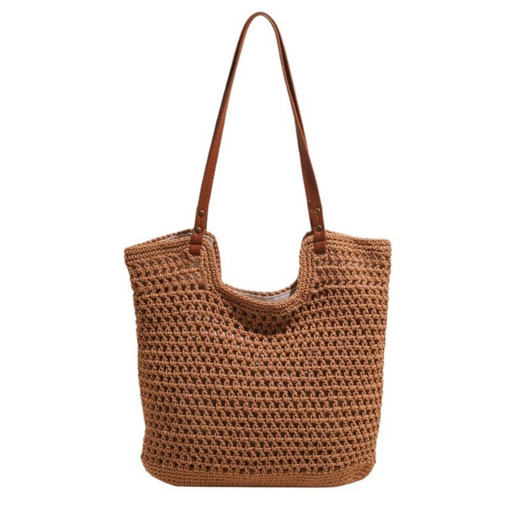 MOPUEA Strandtasche Strohtaschen Damen Strandtaschen Für Damen, Sommer (Strandtasche Damen Baumwolltasche Beige Sommer, Große Damen Strandtasche aus Baumwolle für Alltag), Großes Format leicht faltbar und angenehm zu tragen