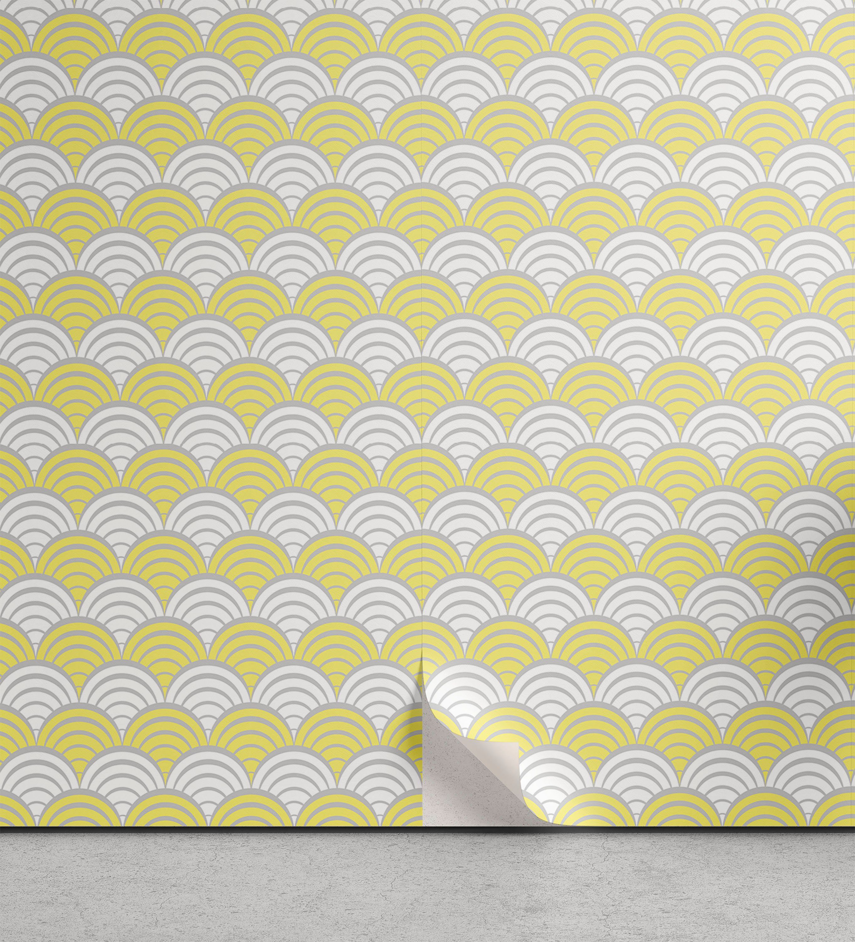 Abakuhaus Vinyltapete selbstklebendes Wohnzimmer Küchenakzent, Abstrakt Continuing Halbkreise