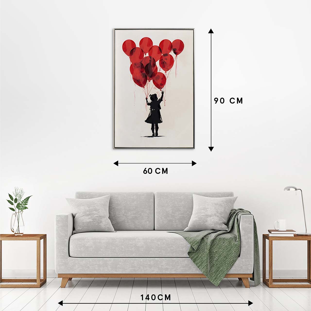 ArtUniverse Gemälde Balloon Girl 60x90 cm, .