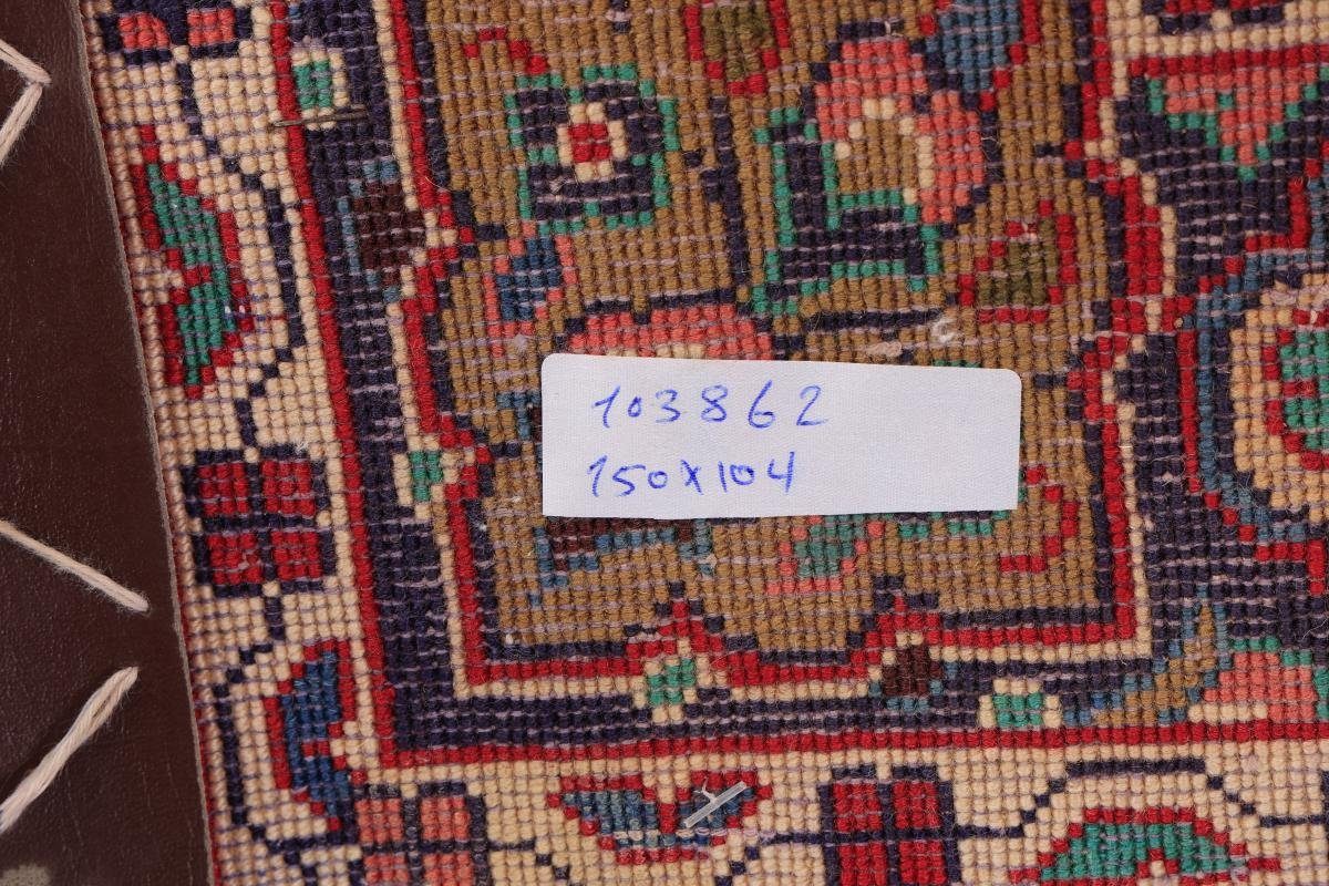 Yazd Orientteppich Handgeknüpfter / mm 12 Höhe: Nain Orientteppich Trading, Perserteppich, rechteckig, 104x150