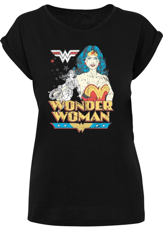 F4NT4STIC T-Shirt DC Comics Superhelden Wonder Woman Posing Print,  Offiziell lizenziertes DC Comics T-Shirt