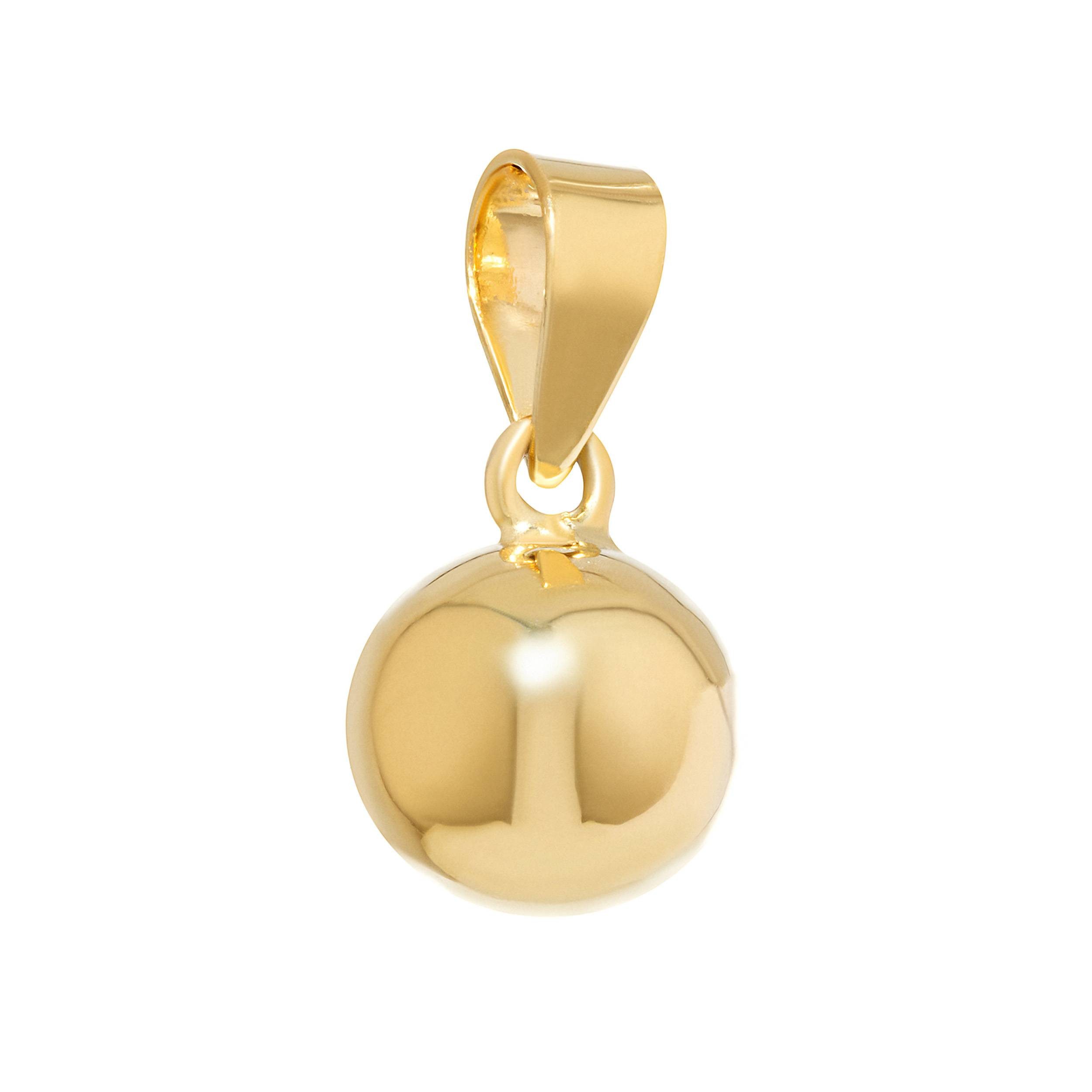Kettenanhänger Kugelkettenanhänger 333 Gelbgold 8 Karat 7mm schlichtes kleines Amulet