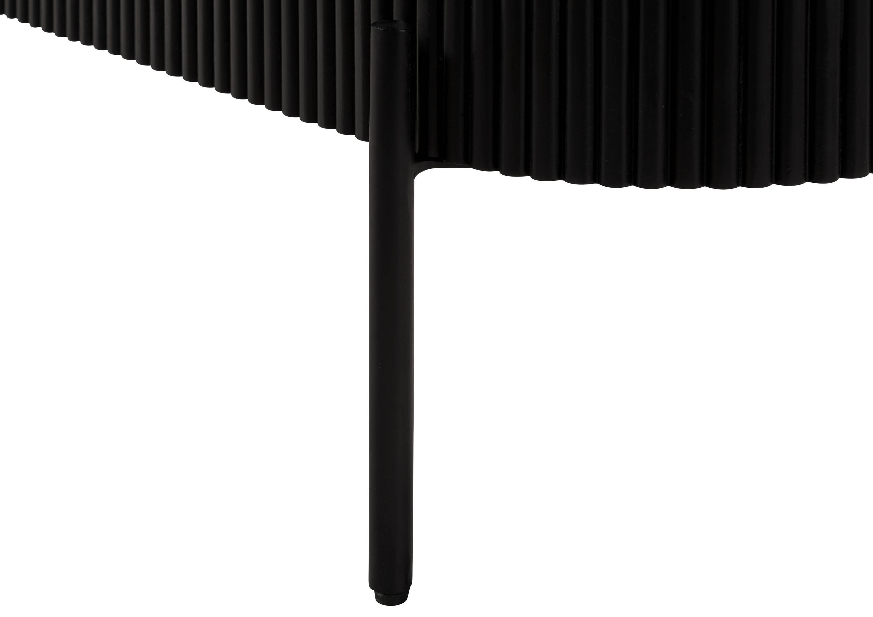 Massivmoebel24 TV-Board BARCELONA (Massivholz), Mango 180x36x51 schwarz lackiert / Marmor weiß BARCELONA #111